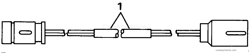 1993 Rigging OMC Stern Drive - All Models - TRIM CABLE