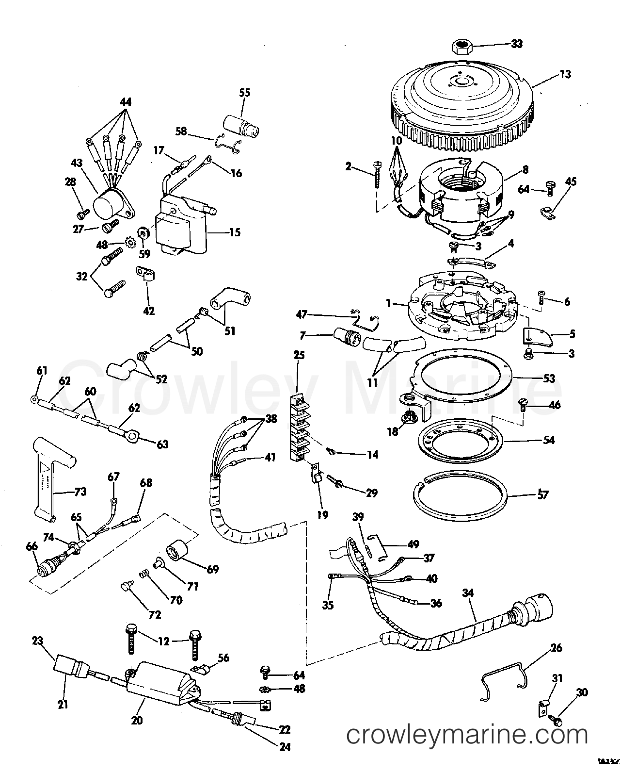 1983 Outboard 60 - J60ECTB - IGNITION SYSTEM