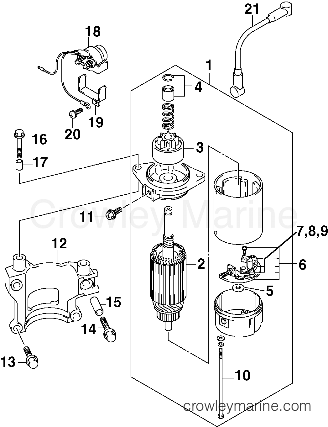 2004 Outboard 10 - J10EL4SRC - STARTER MOTOR