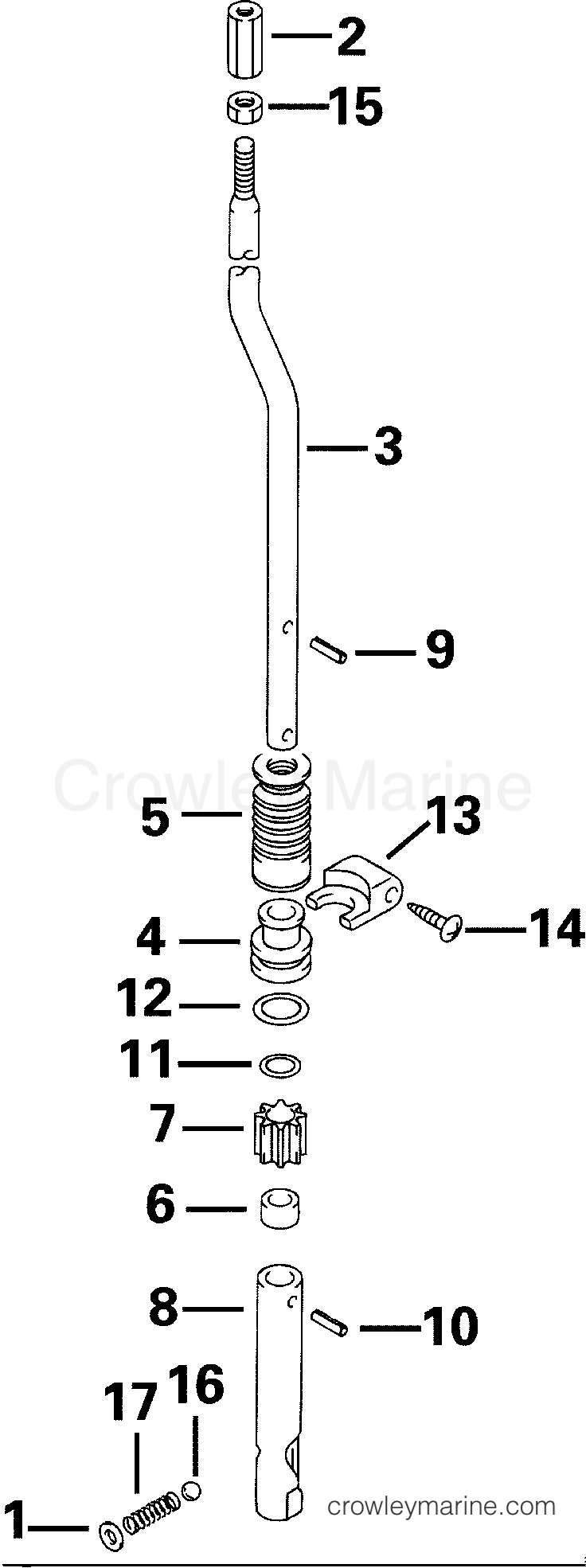 2001 Outboard 30 - E30TE4SIC - SHIFT ROD