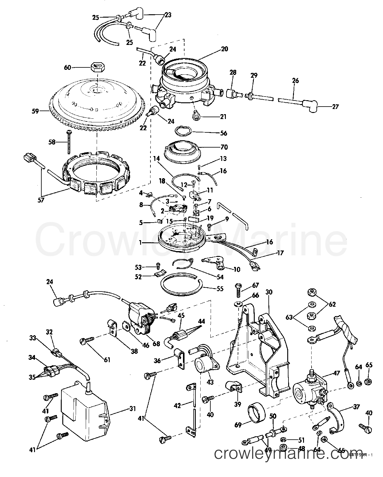 1968 Outboard 55 - 55873A - DISTRIBUTOR GROUP