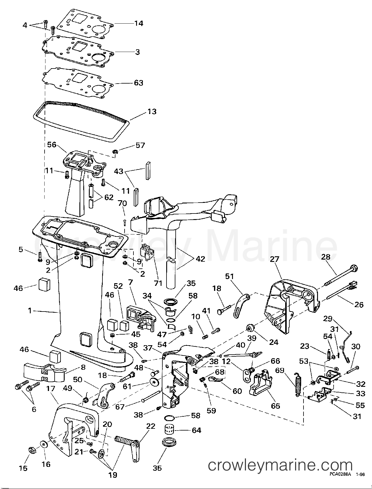1997 Outboard 8 - BE8RCLB - MIDSECTION