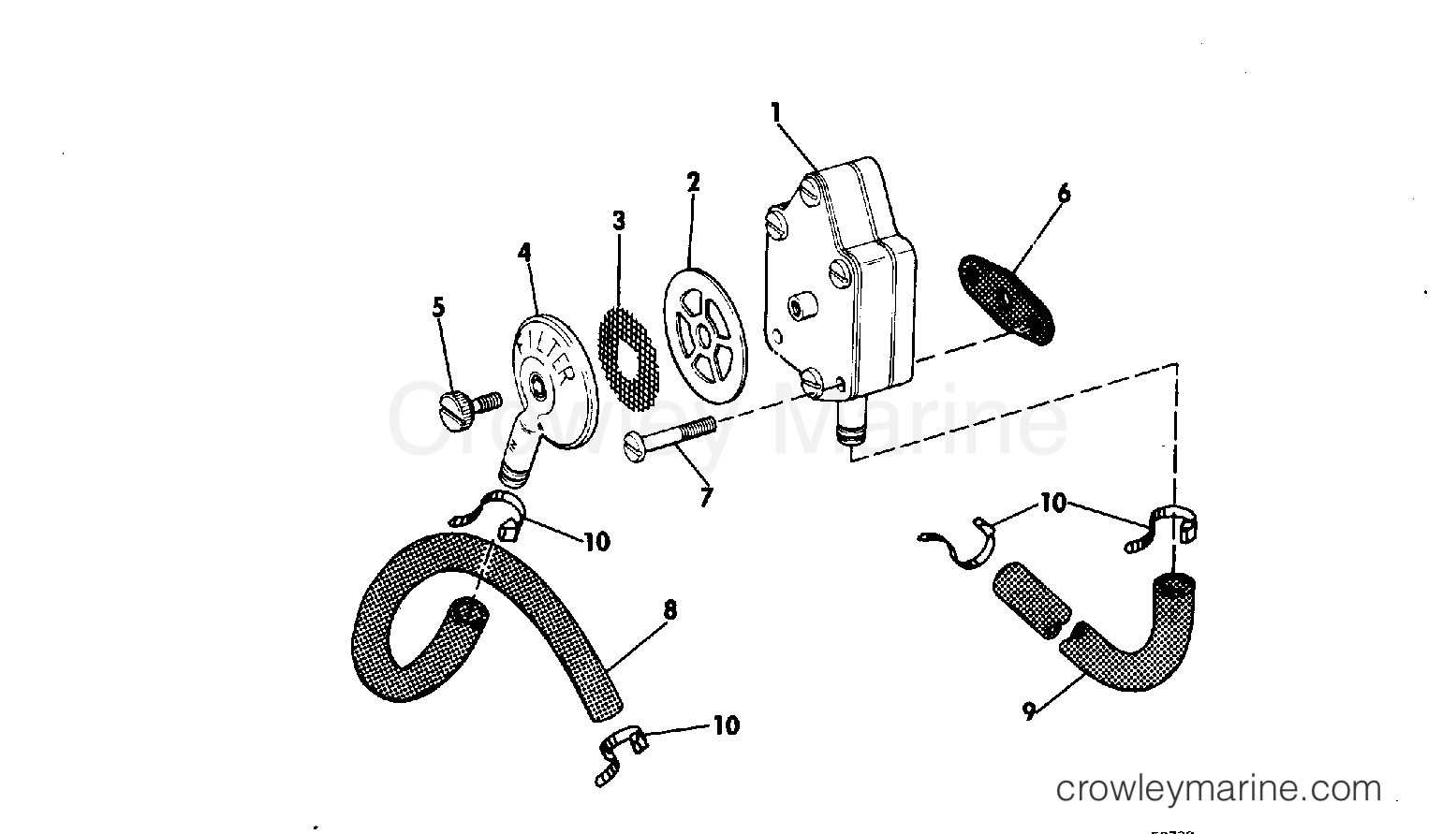 1977 Outboard 55 - 55E77D - FUEL PUMP