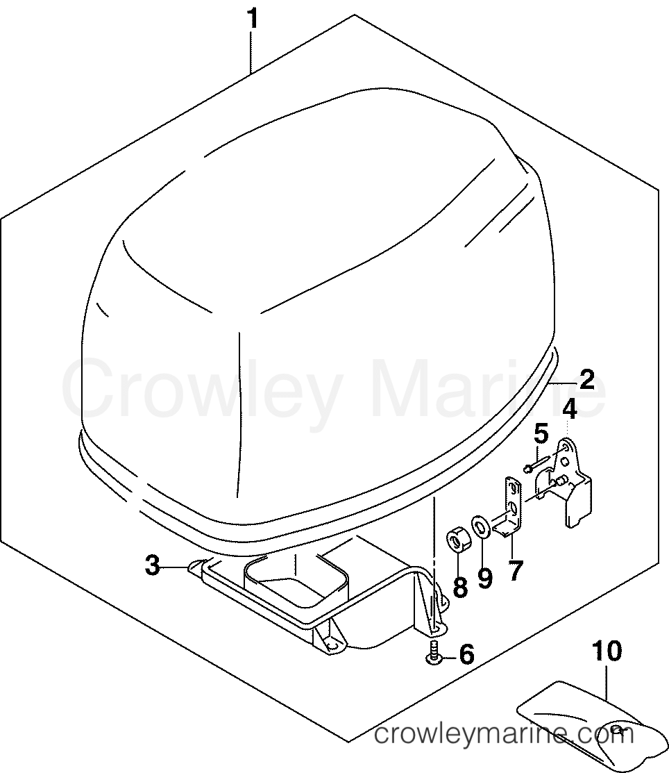 2007 Outboard 30 - J30PL4SUA - ENGINE COVER