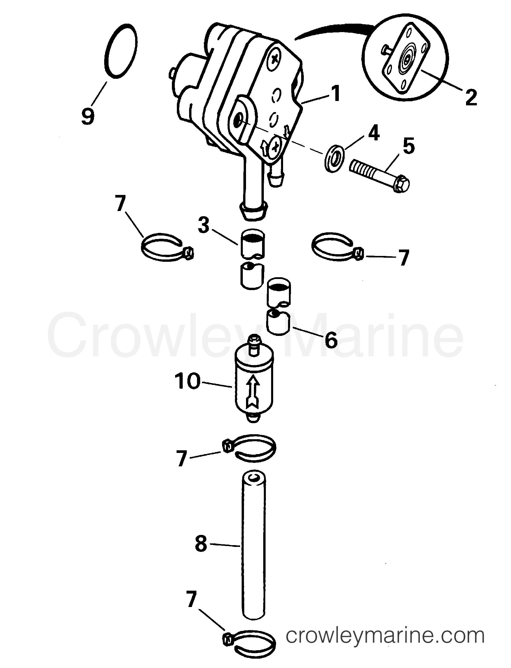 2001 Outboard 5 - E5RL4SIE - FUEL PUMP