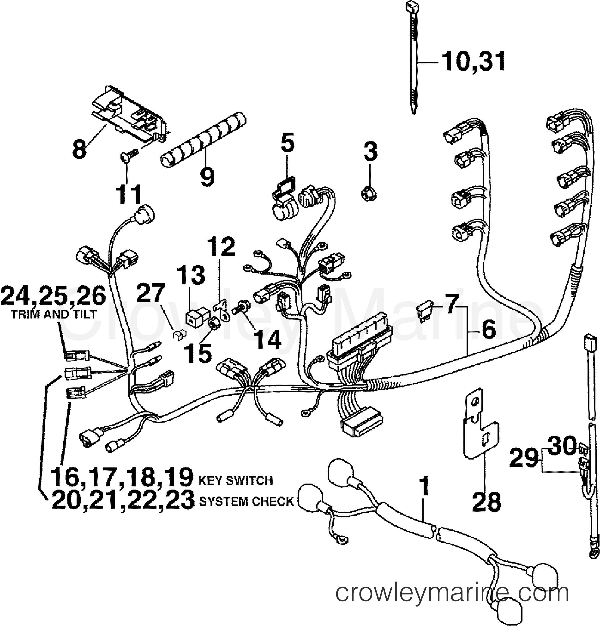 2006 Outboard 140 - J140PL4SDA - ELECTRICAL HARNESS