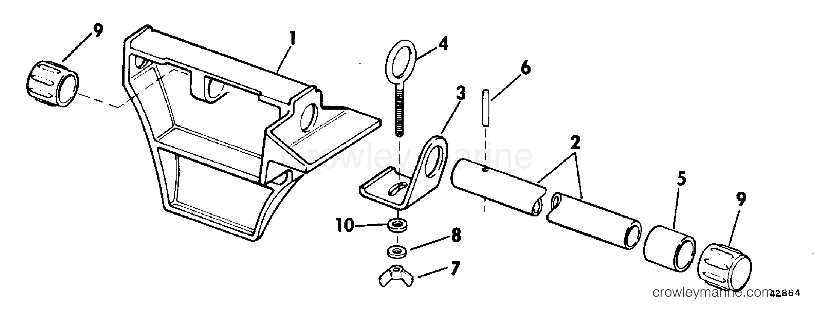 1983 Rigging Accessories - Miscellaneous - CANOE MOTOR BRACKET KIT