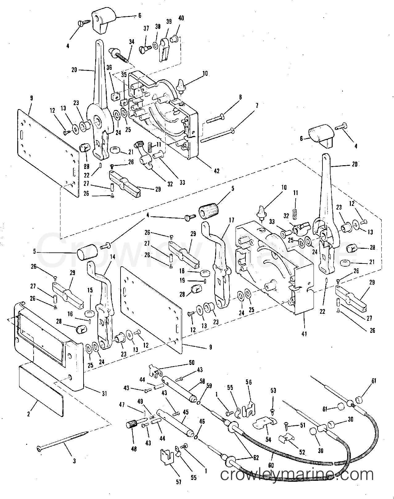 1973 Rigging Accessories - Remote Controls - REMOTE CONTROLS TWIN MOTOR