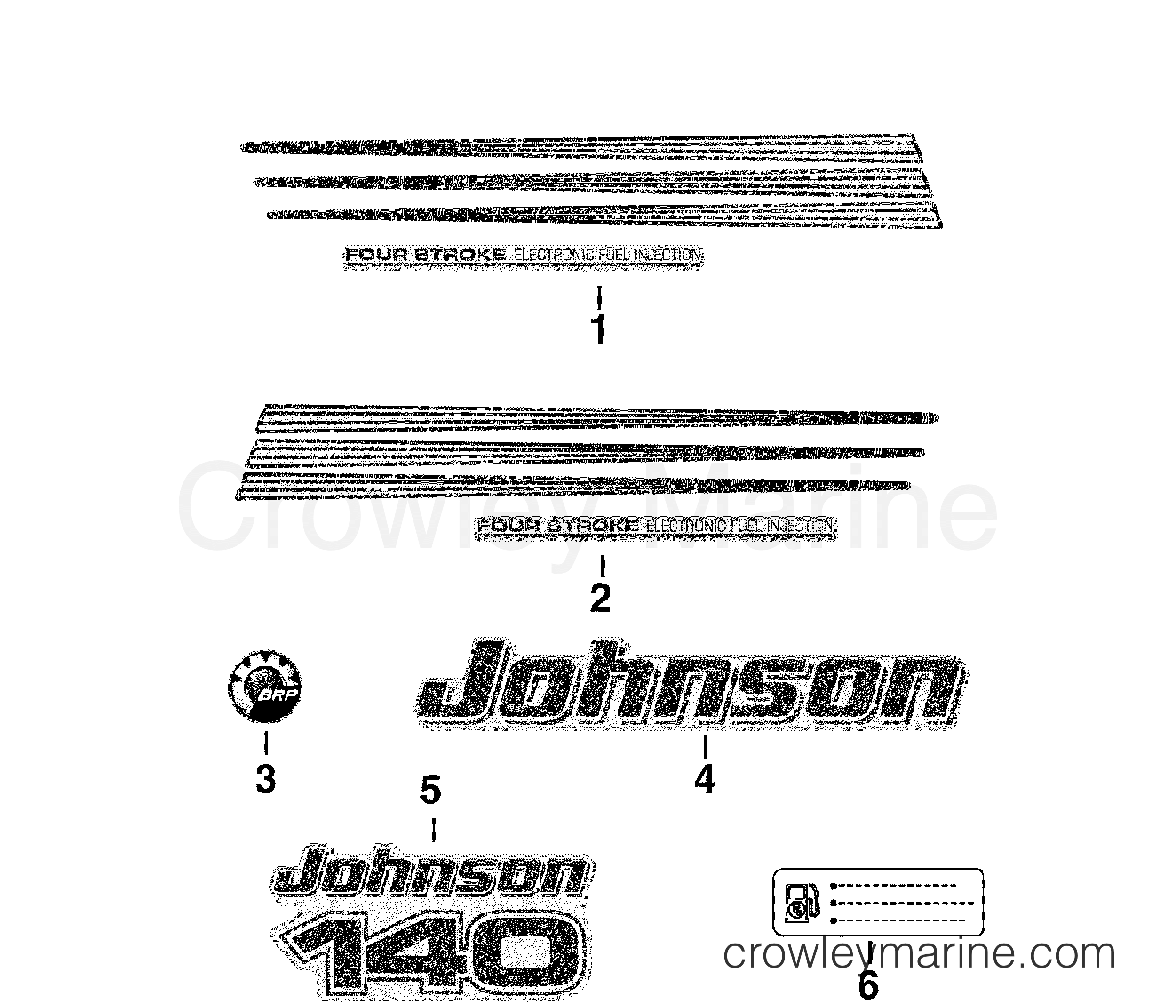 2006 Outboard 140 - J140PL4SDA - DECALS