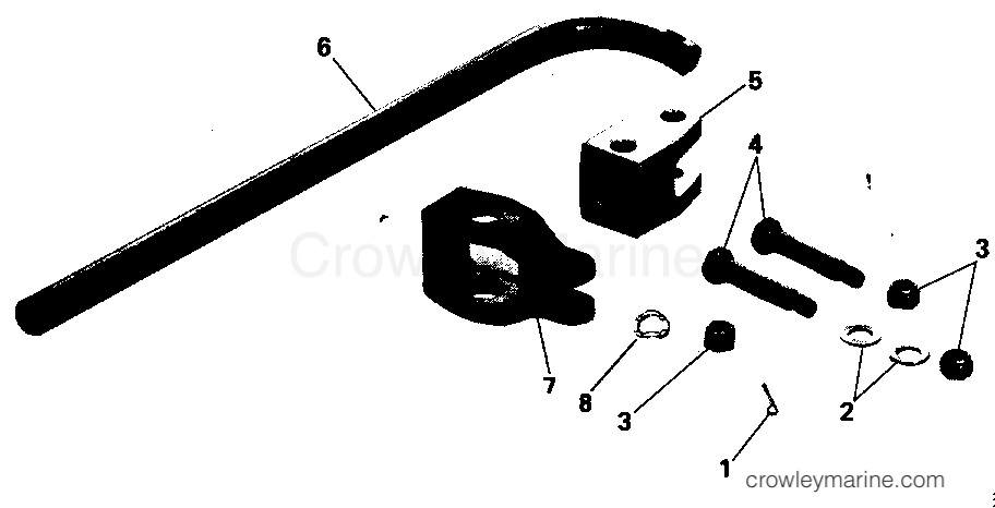 1990 Rigging Accessories - Steering - STEPPED TRANSOM KIT