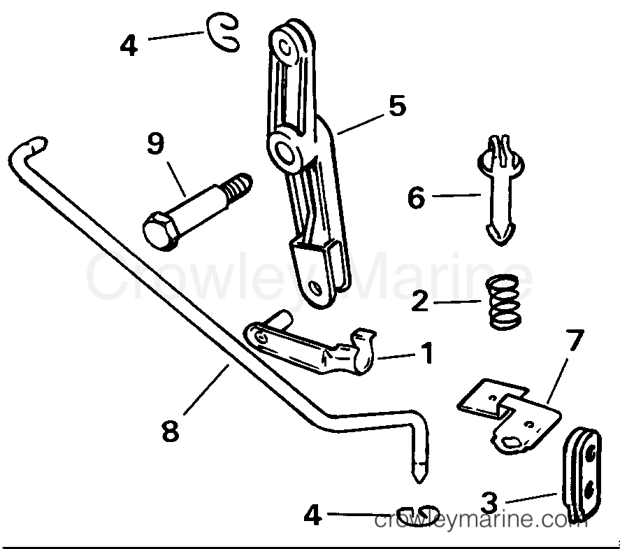 1993 Rigging Accessories - Remote Controls - REMOTE CONTROL ADAPTOR KIT - 5, 6, 8 MODELS