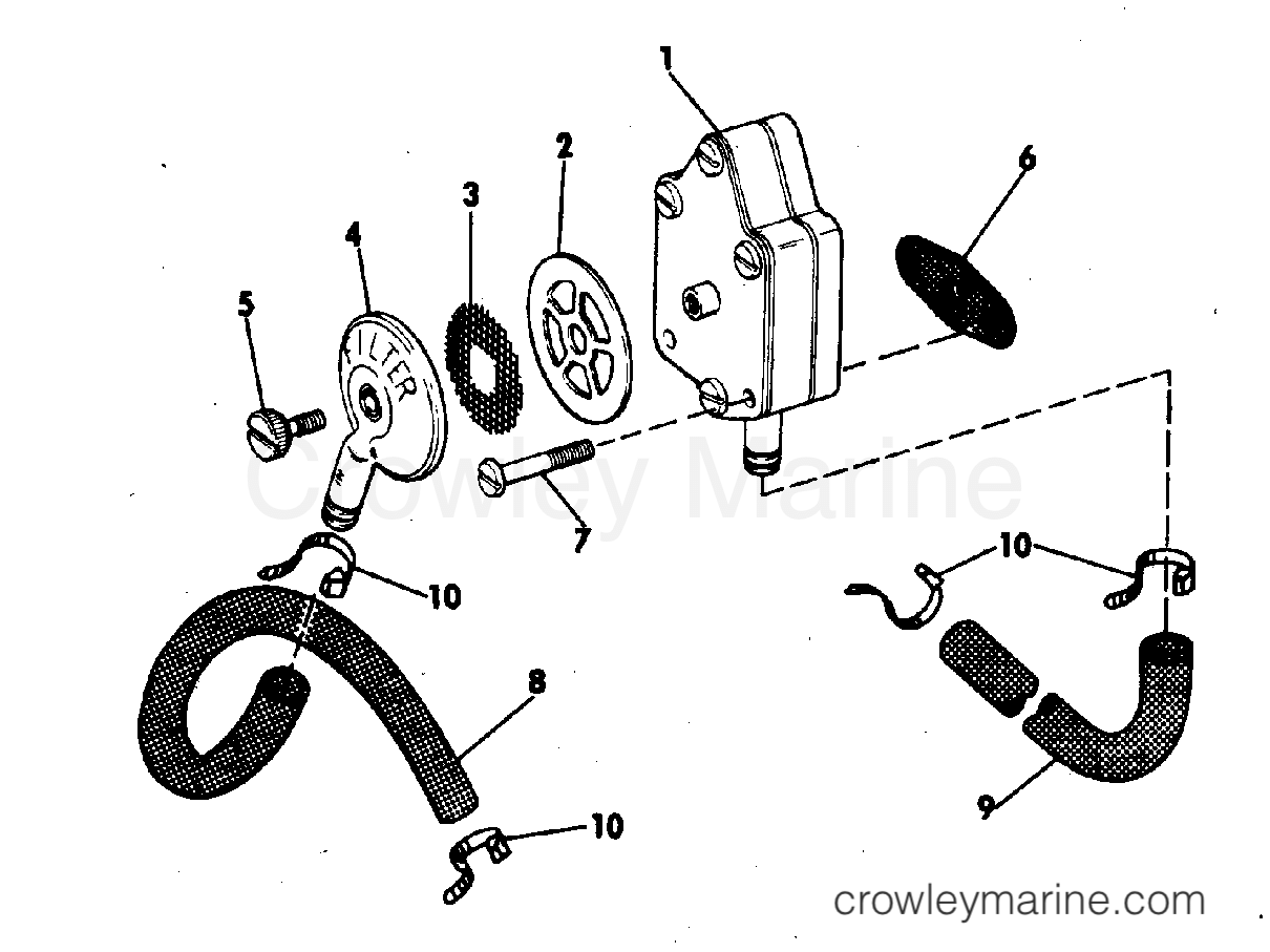 1978 Outboard 55 - 55E78S - FUEL PUMP