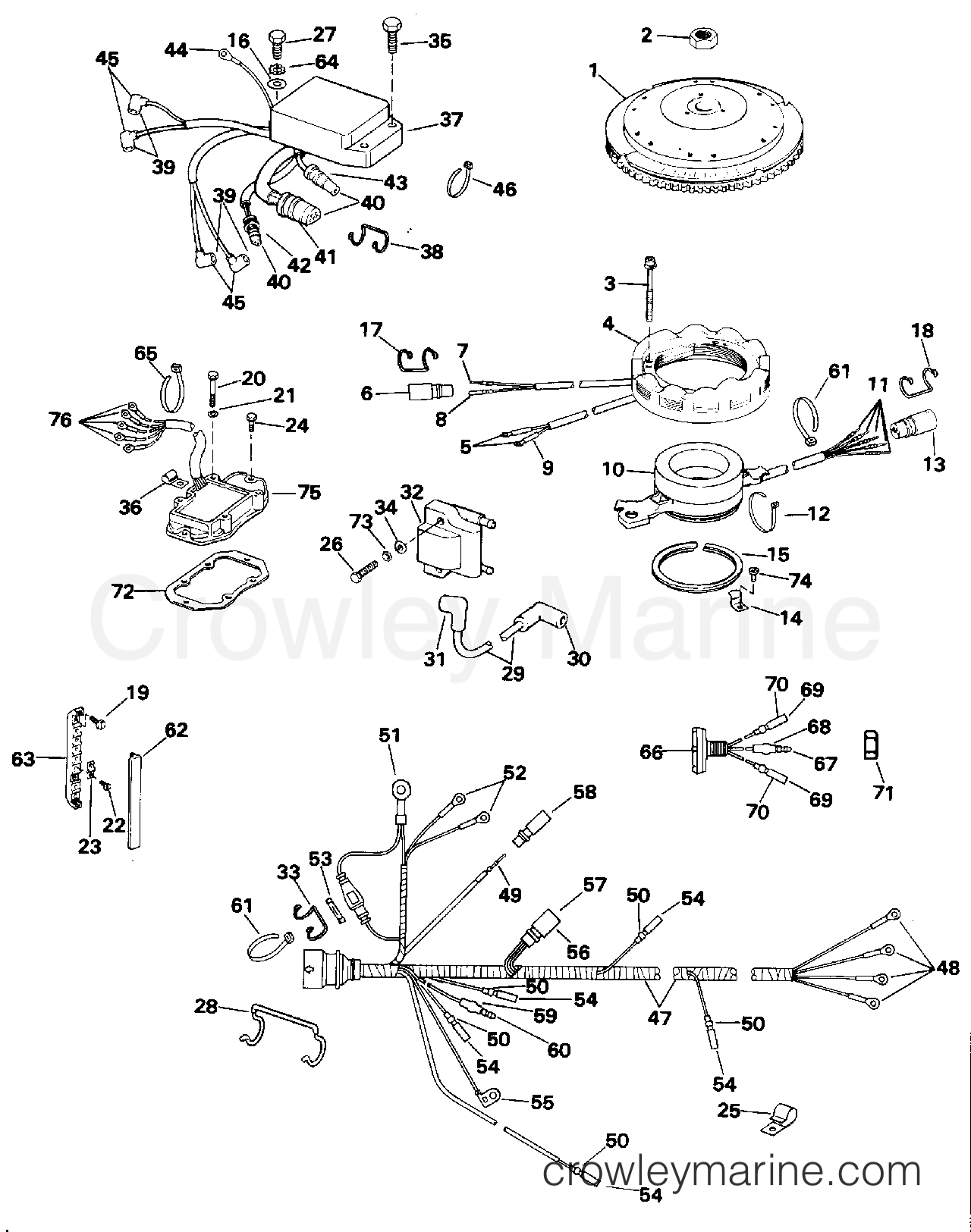1993 Outboard 100 - E100WTLETD - IGNITION SYSTEM