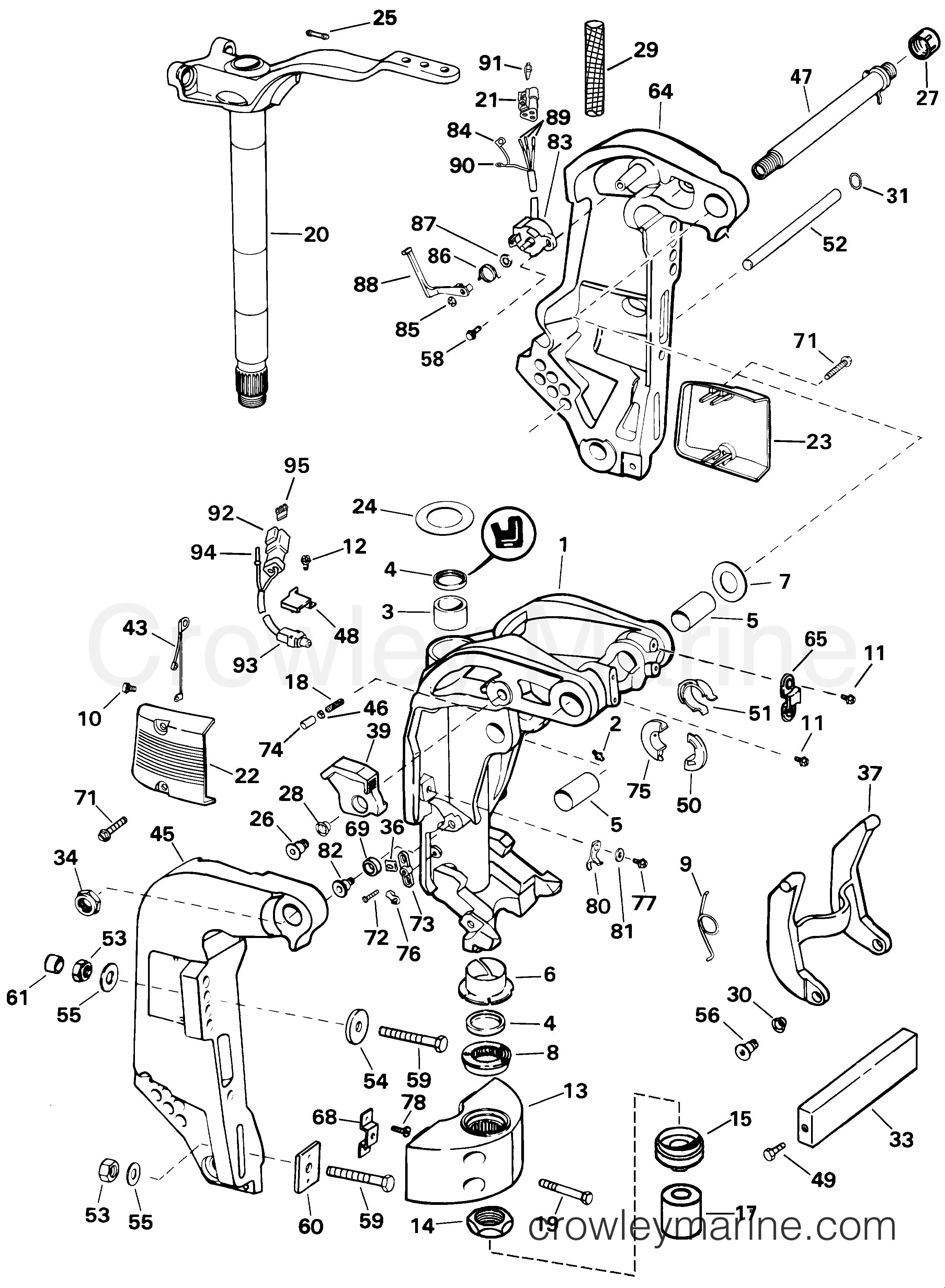 2001 Outboard 175 - E175FPLSIF - MIDSECTION
