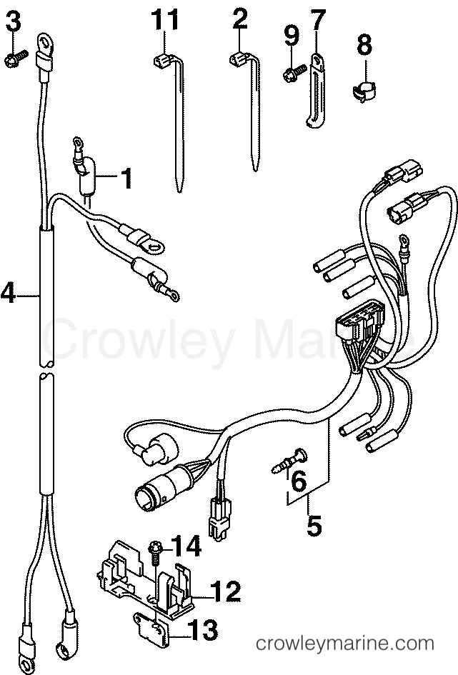 2005 Outboard 30 - J30PL4SOC - ENGINE HARNESS