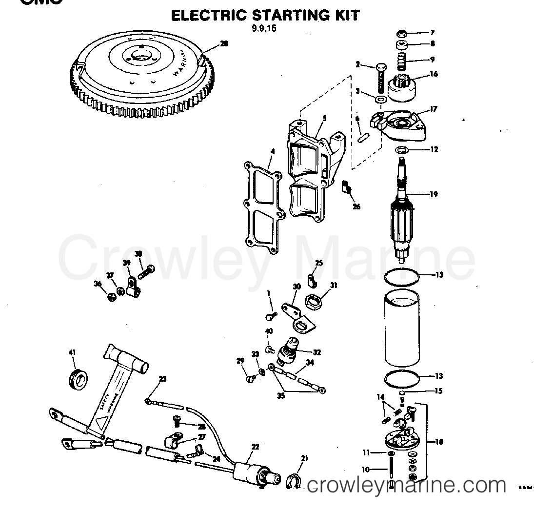 1982 Rigging Accessories - Electrical System - ELECTRIC STARTING KIT 9.9, 15