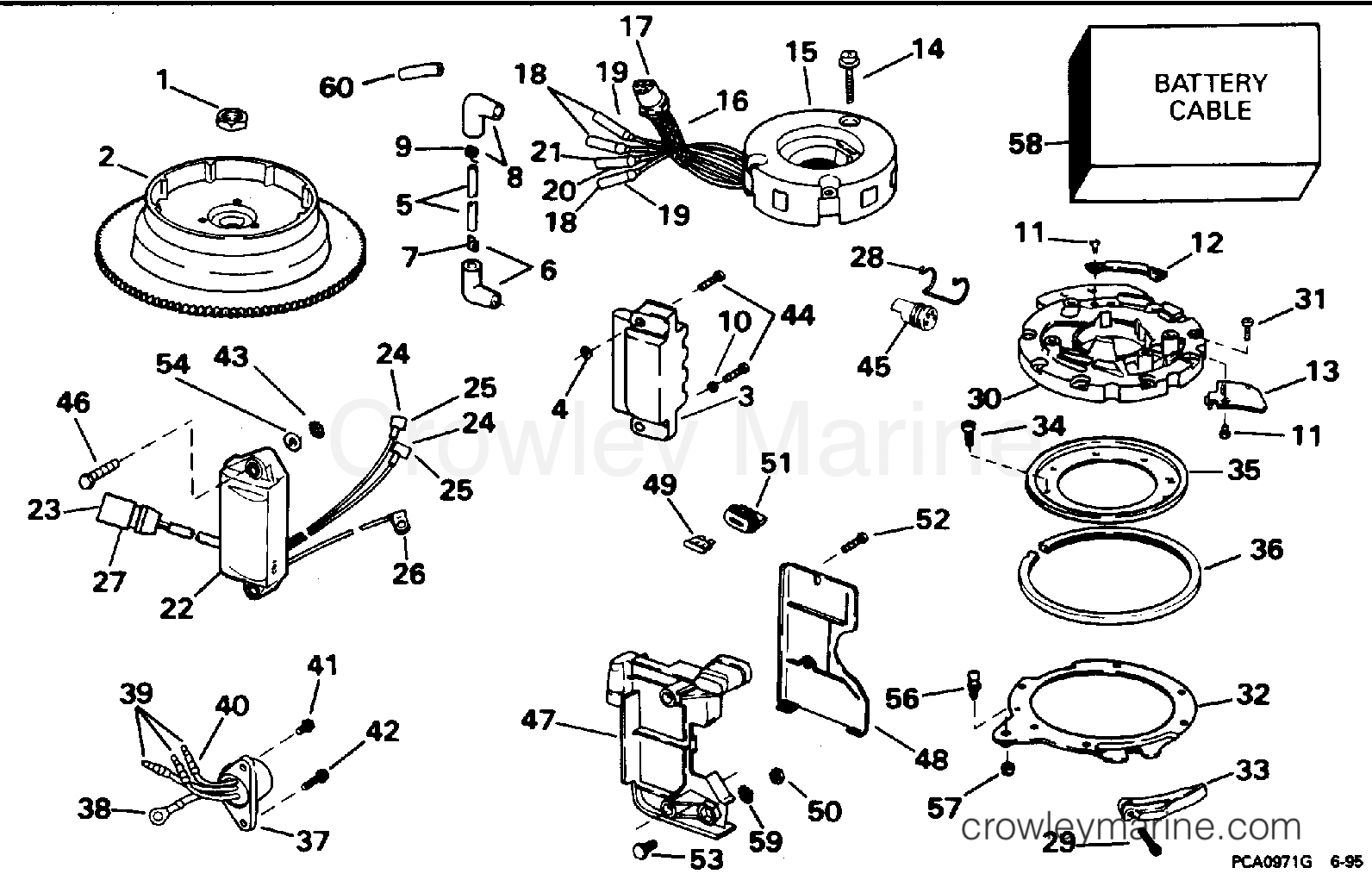 1996 Outboard 9.9 - J10REDD - IGNITION - ELECTRIC