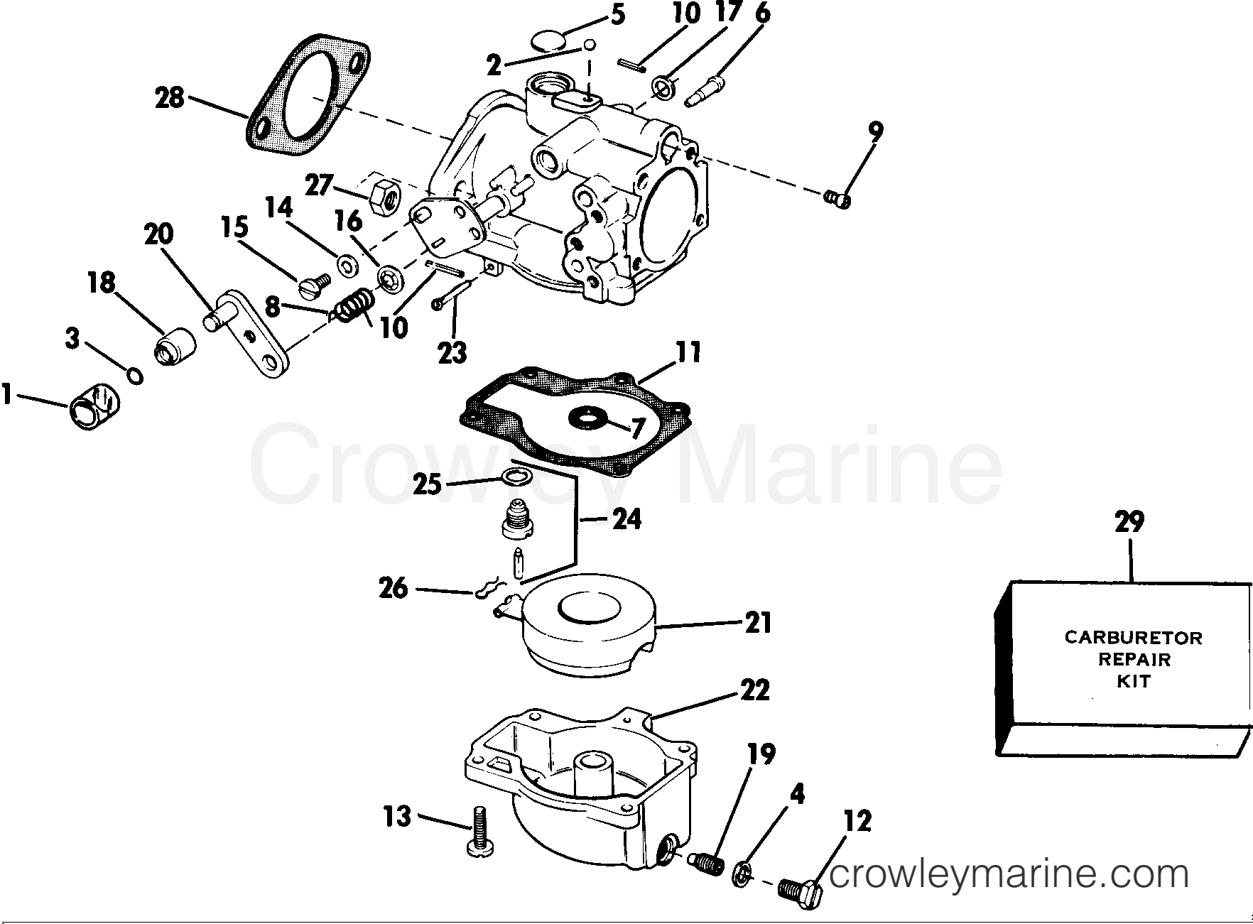 1985 Outboard 60 - J60ELCOD - CARBURETOR