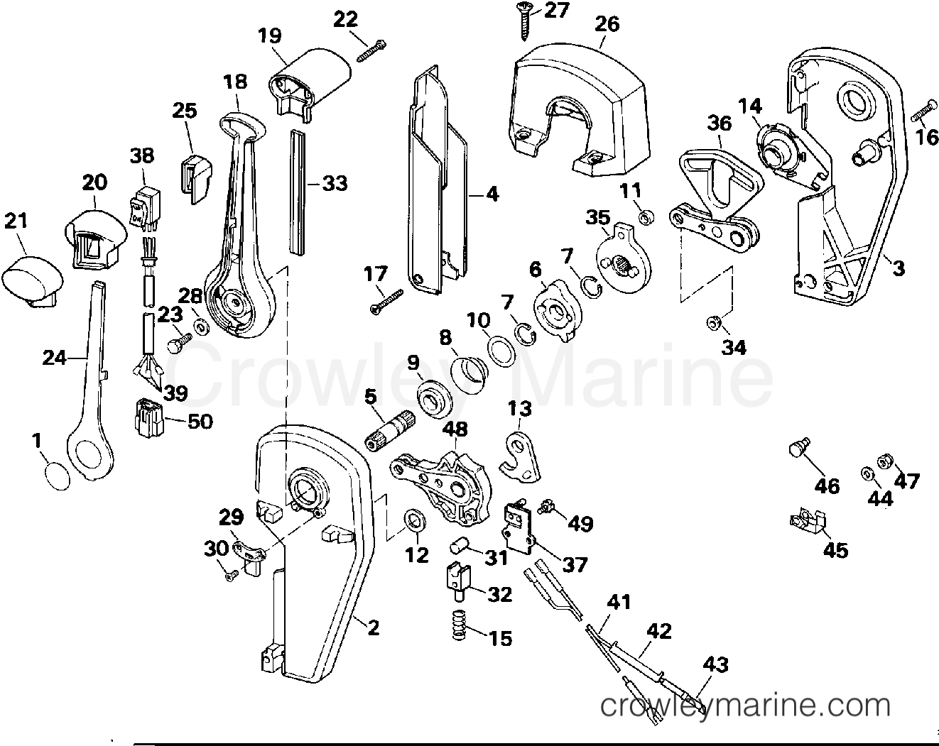 REMOTE CONTROL ASSEMBLY - BINNACLE MOUNT - 1991 Rigging Accessories ...