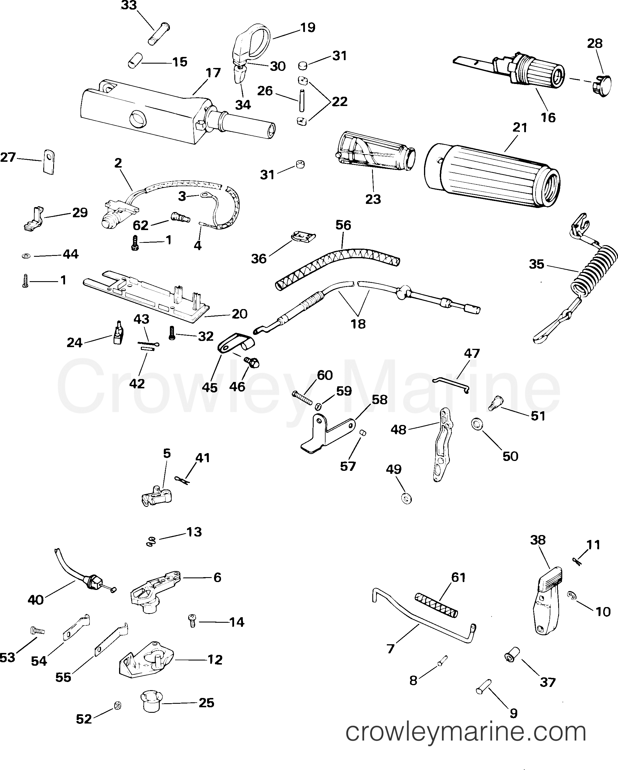2004 Outboard 6 - J6RL4SRC - STEERING HANDLE