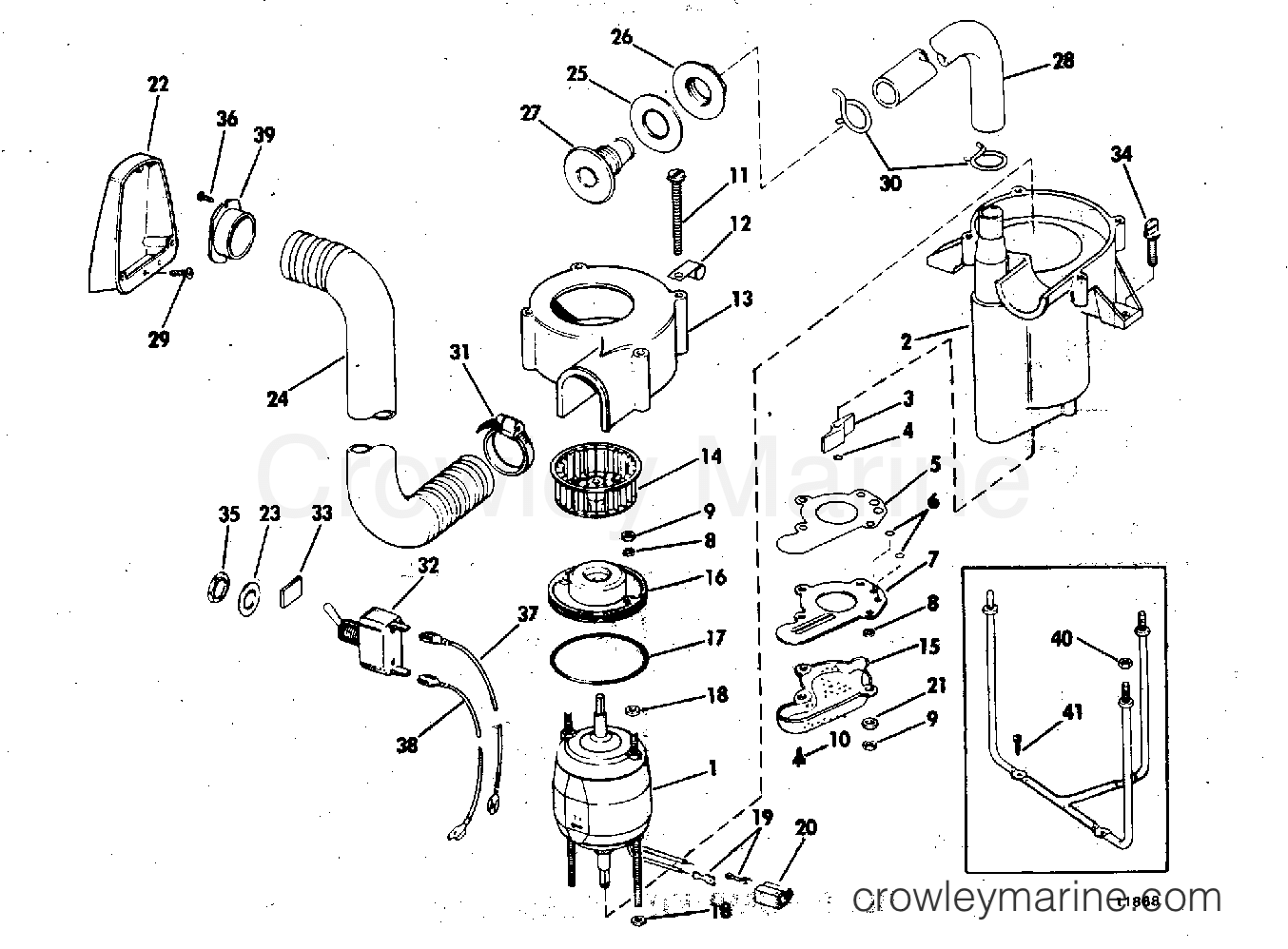 1973 Rigging Accessories - Electrical System - BILGE PUMP & BLOWER KIT