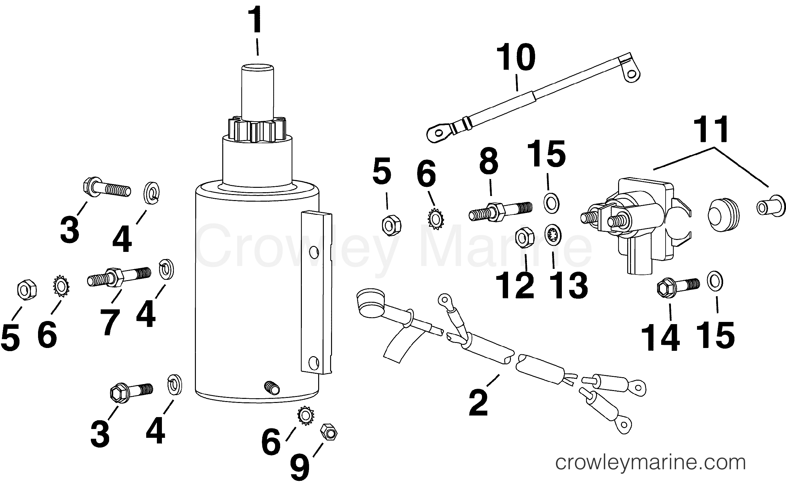 ELECTRIC STARTER & SOLENOID - 2008 Evinrude Outboards 75 E75DPLSCB