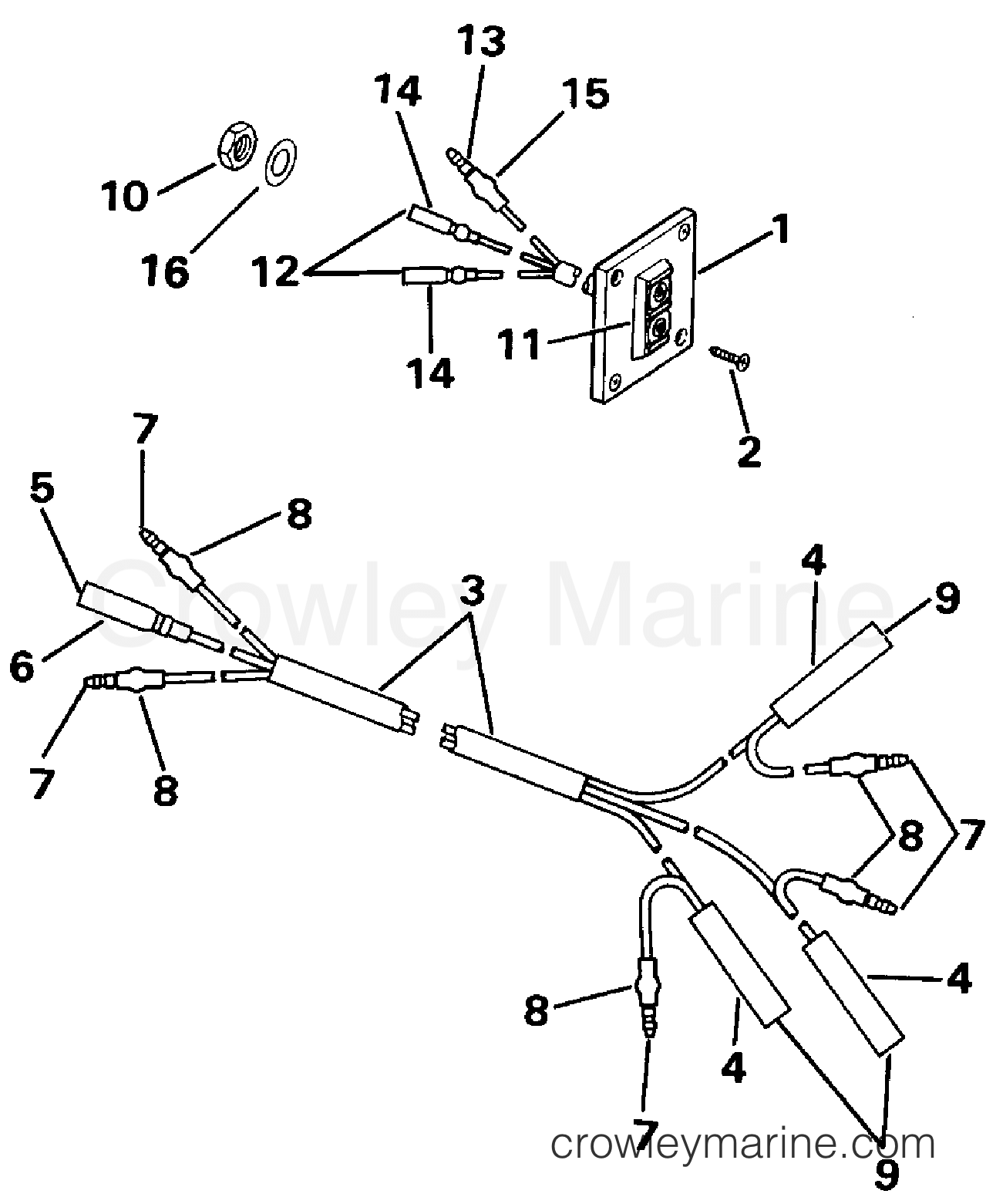1992 Outboard 85 - J85TTLEND - REMOTE TILT SWITCH KIT