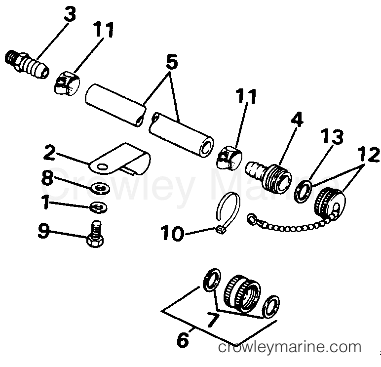 1993 Rigging OMC Stern Drive - All Models - ENGINE FLUSHING KIT - 4 CYLINDER
