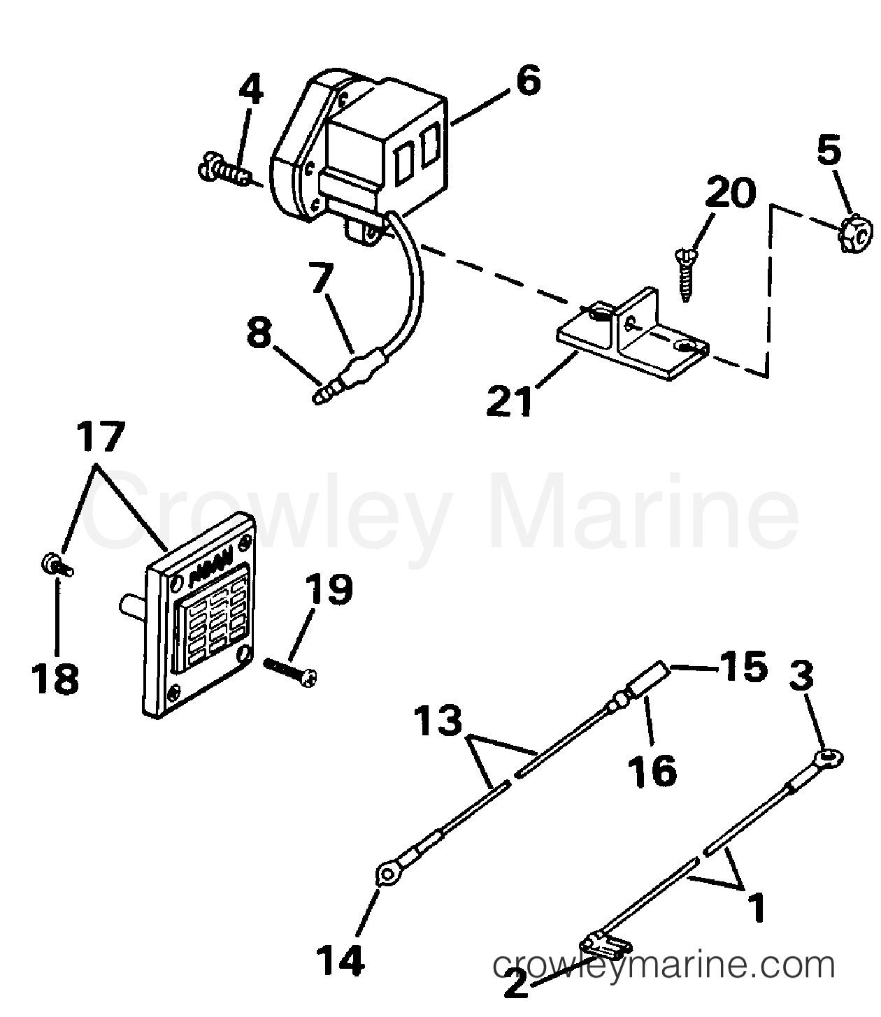 1993 Rigging OMC Stern Drive - All Models - AUDIBLE WARNING KIT