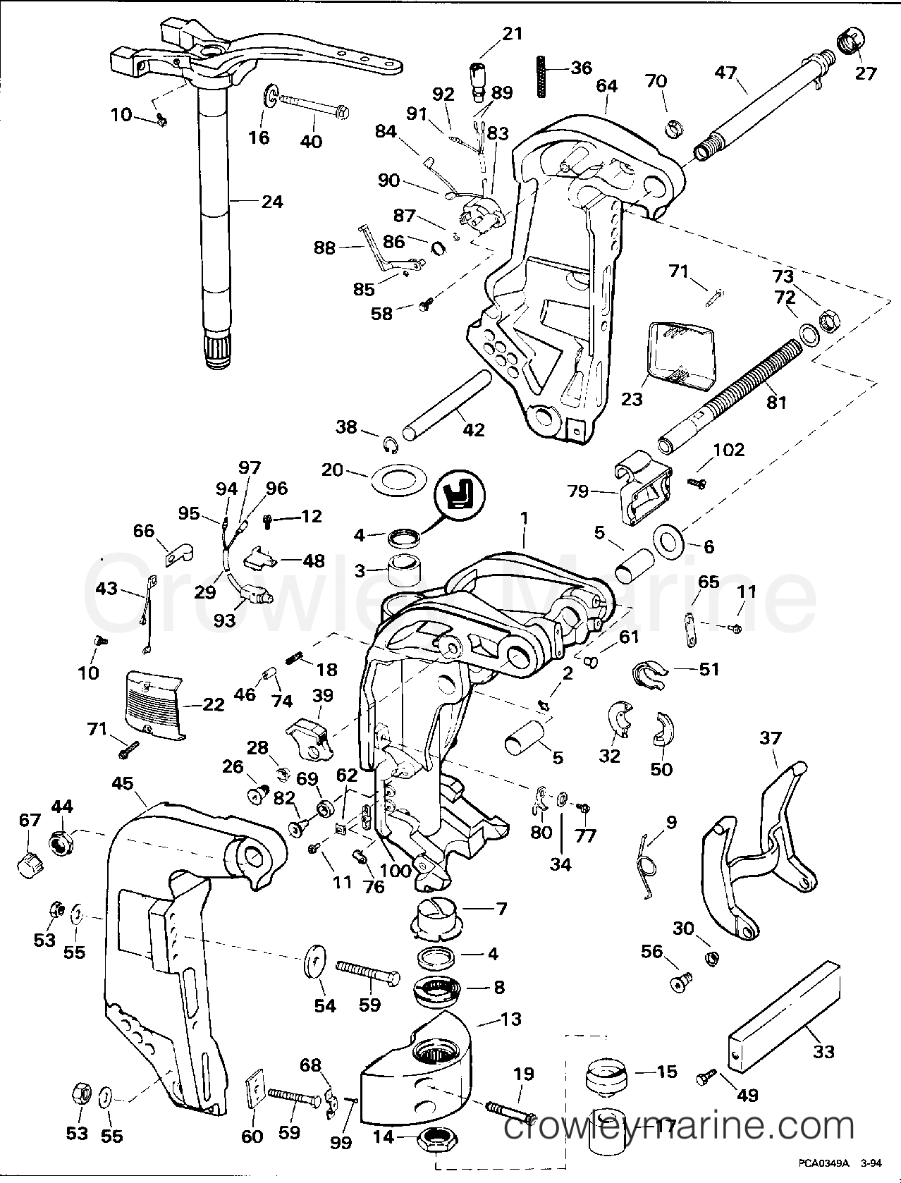 1994 Evinrude Outboards 185 - E185ESERK MIDSECTION section