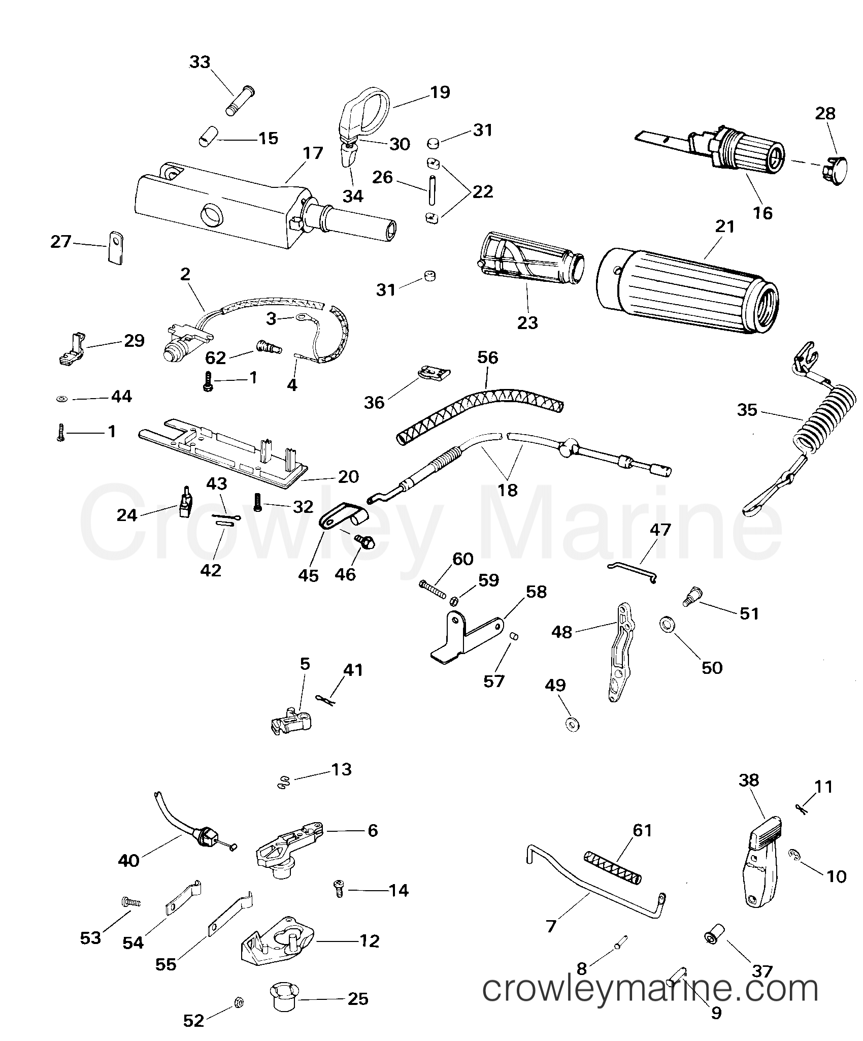2000 Outboard 6 - E6RL4SSB - STEERING HANDLE