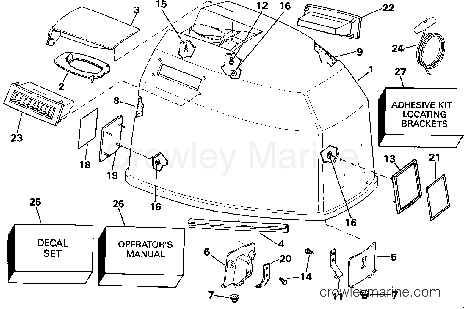 1993 Johnson Outboards 115 - TJ115TLETS ENGINE COVER - JOHNSON section