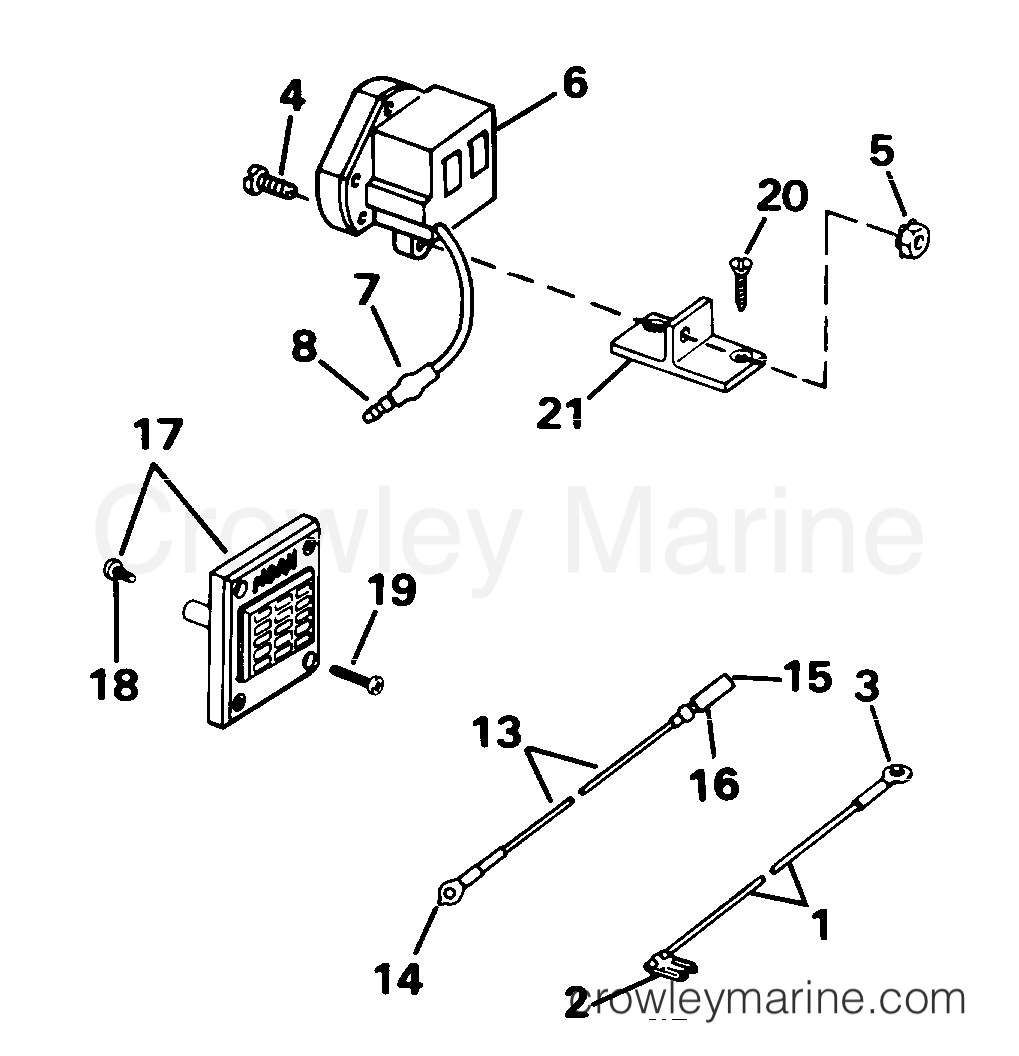 1998 Rigging OMC Stern Drive - All Models - AUDIBLE WARNING KIT