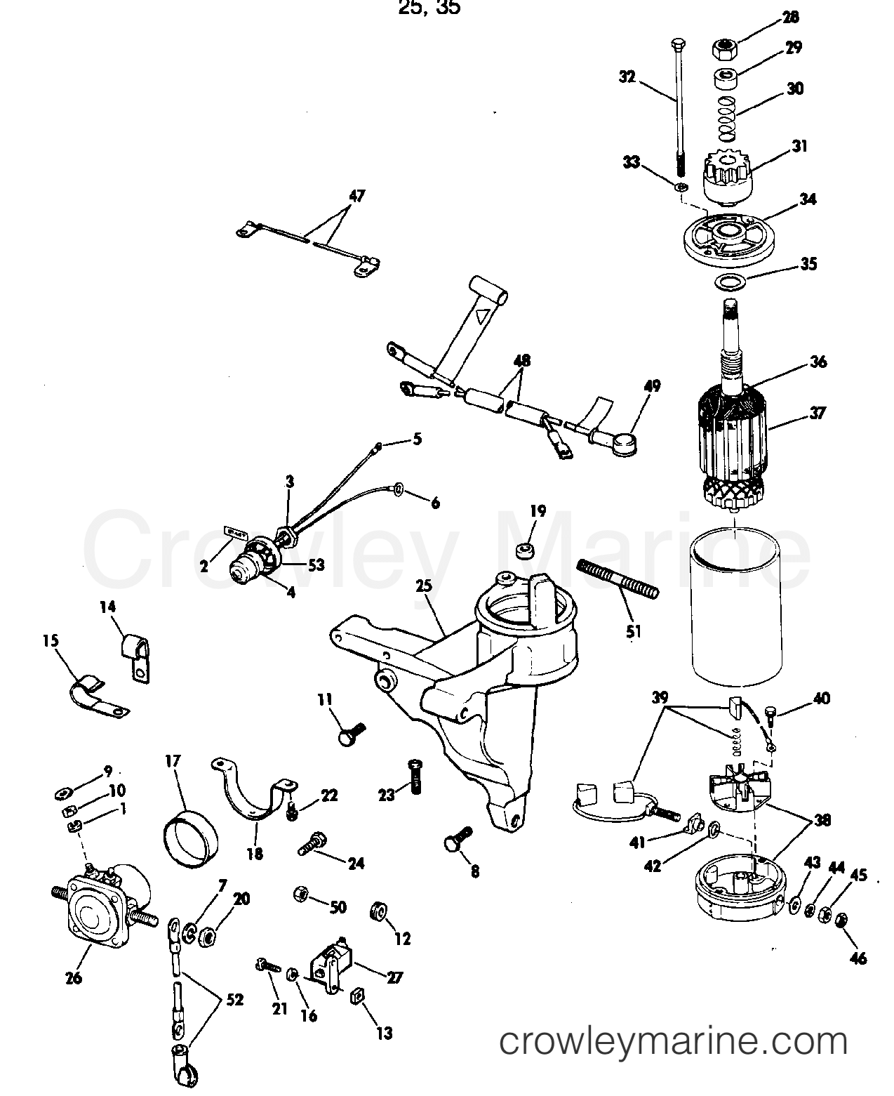 1981 Rigging Accessories - Electrical System - ELECTRIC STARTING KIT  25,35