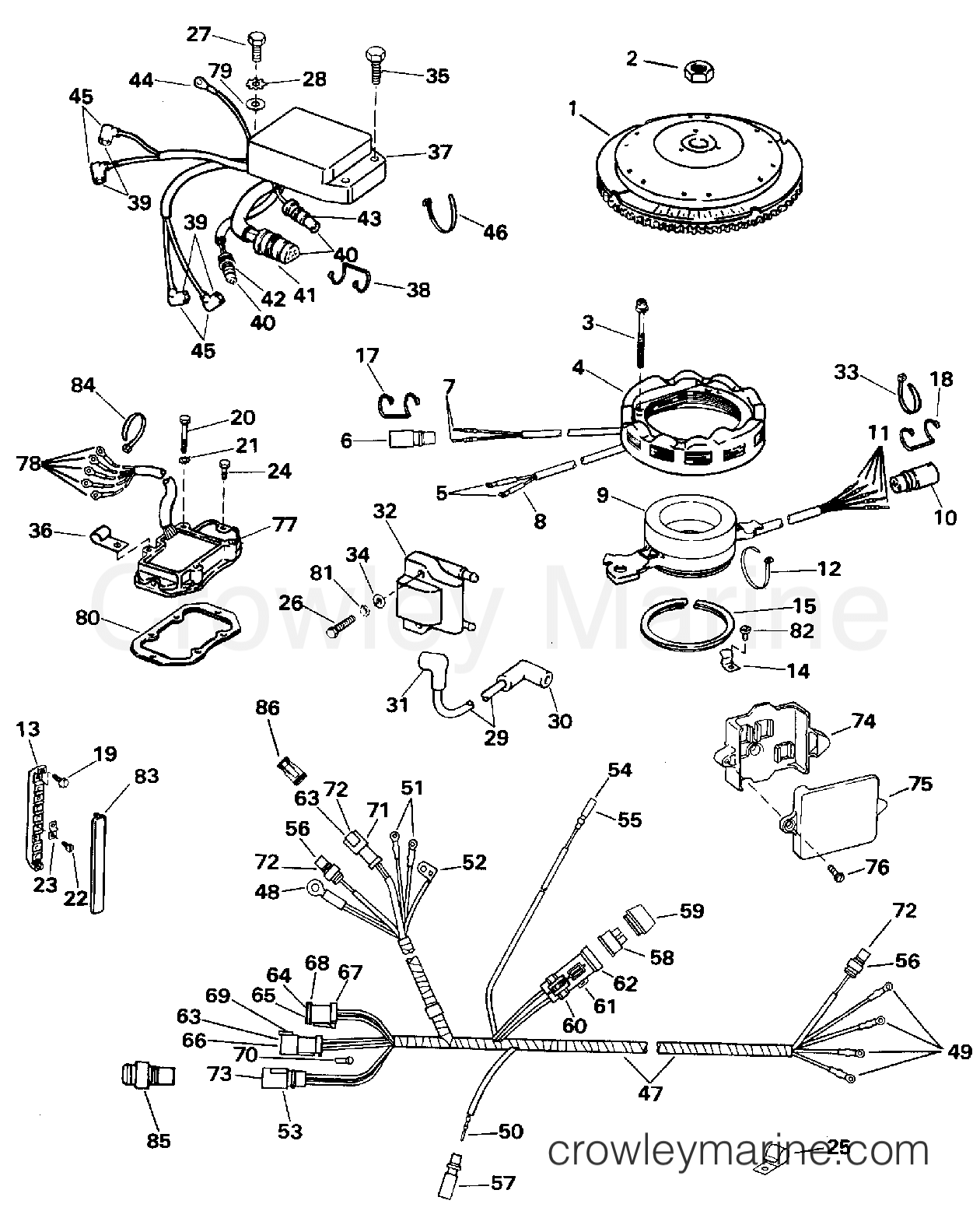 1996 Outboard 100 - SJ100WTPLM - IGNITION SYSTEM