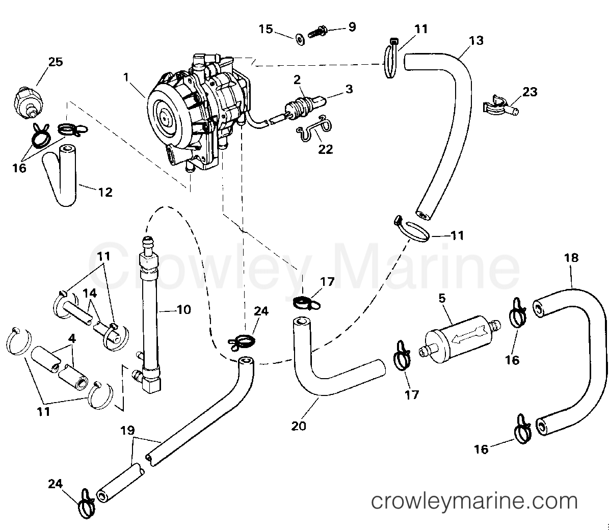 1993 Outboard 85 - J85TTLETS - FUEL PUMP