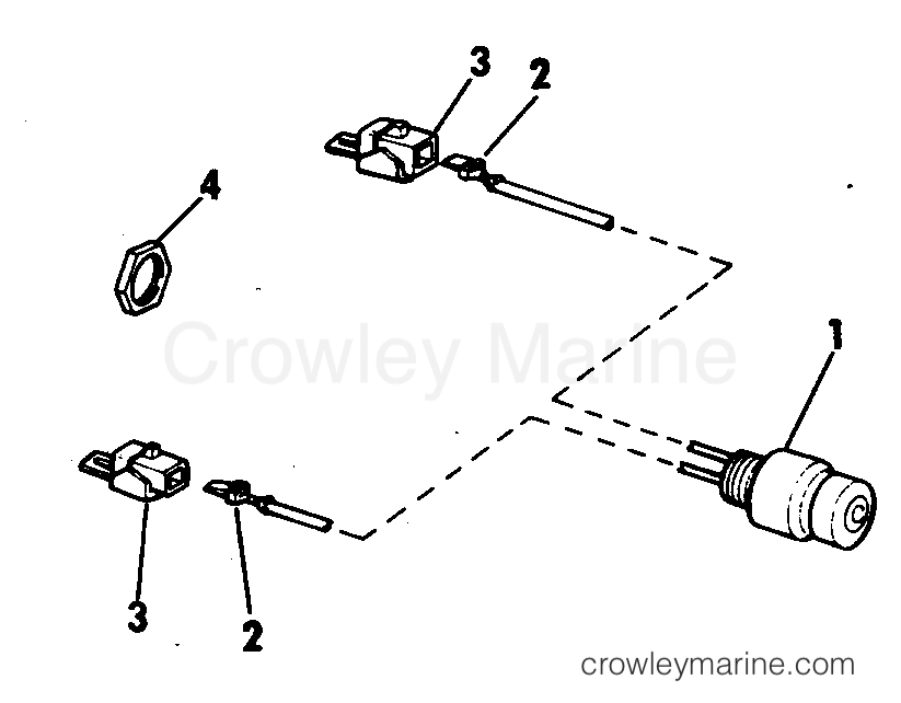 1971 Outboard 40 - 40102B - SHORTING SWITCH