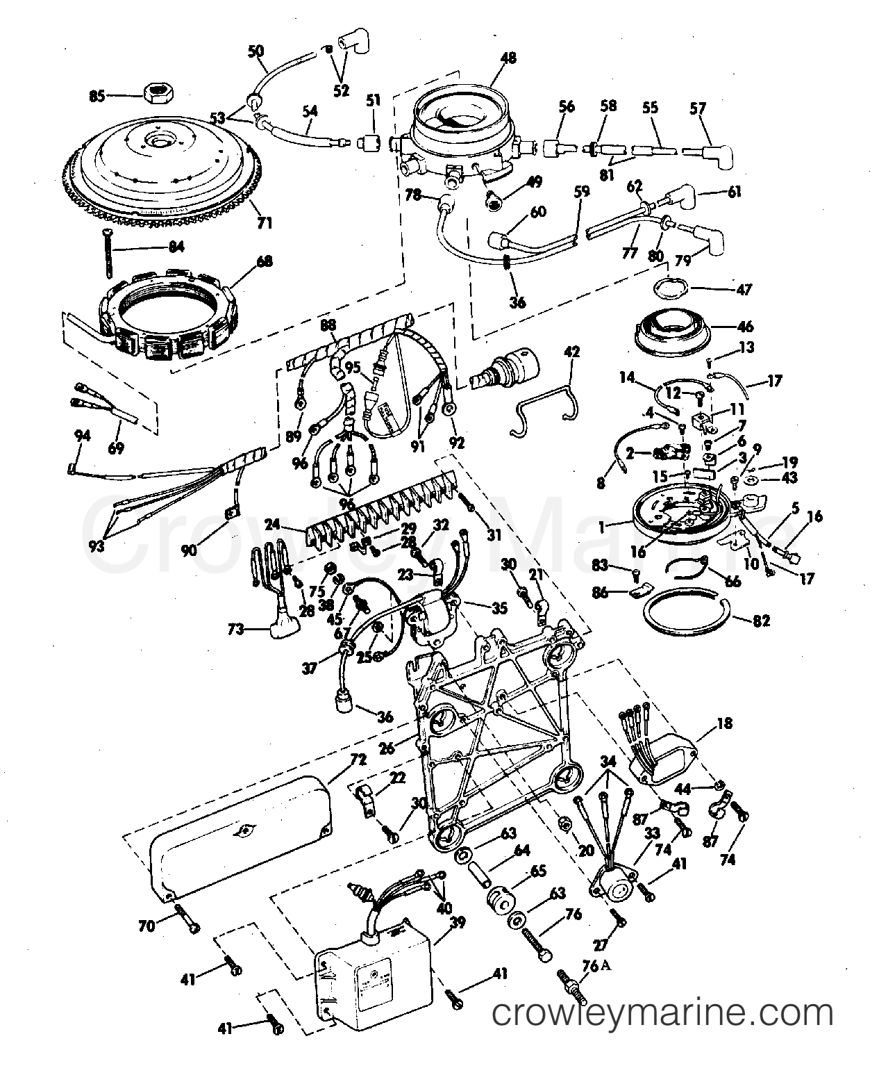 1972 Outboard 85 - 85ESL72R - IGNITION SYSTEM