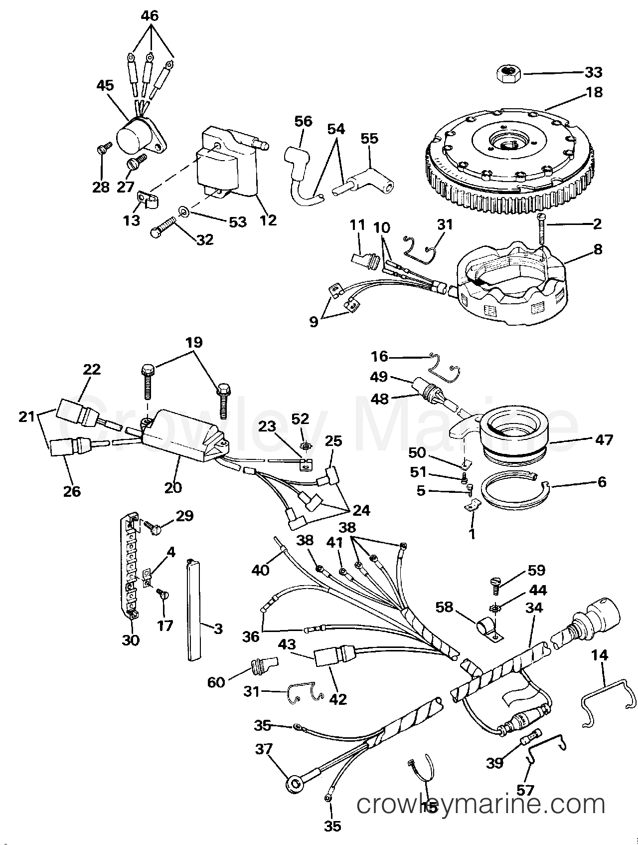 1986 Outboard 65 - J65WMLCDR - IGNITION SYSTEM