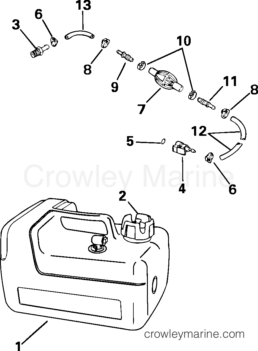 2004 Outboard 6 - J6RL4SRC - FUEL TANK