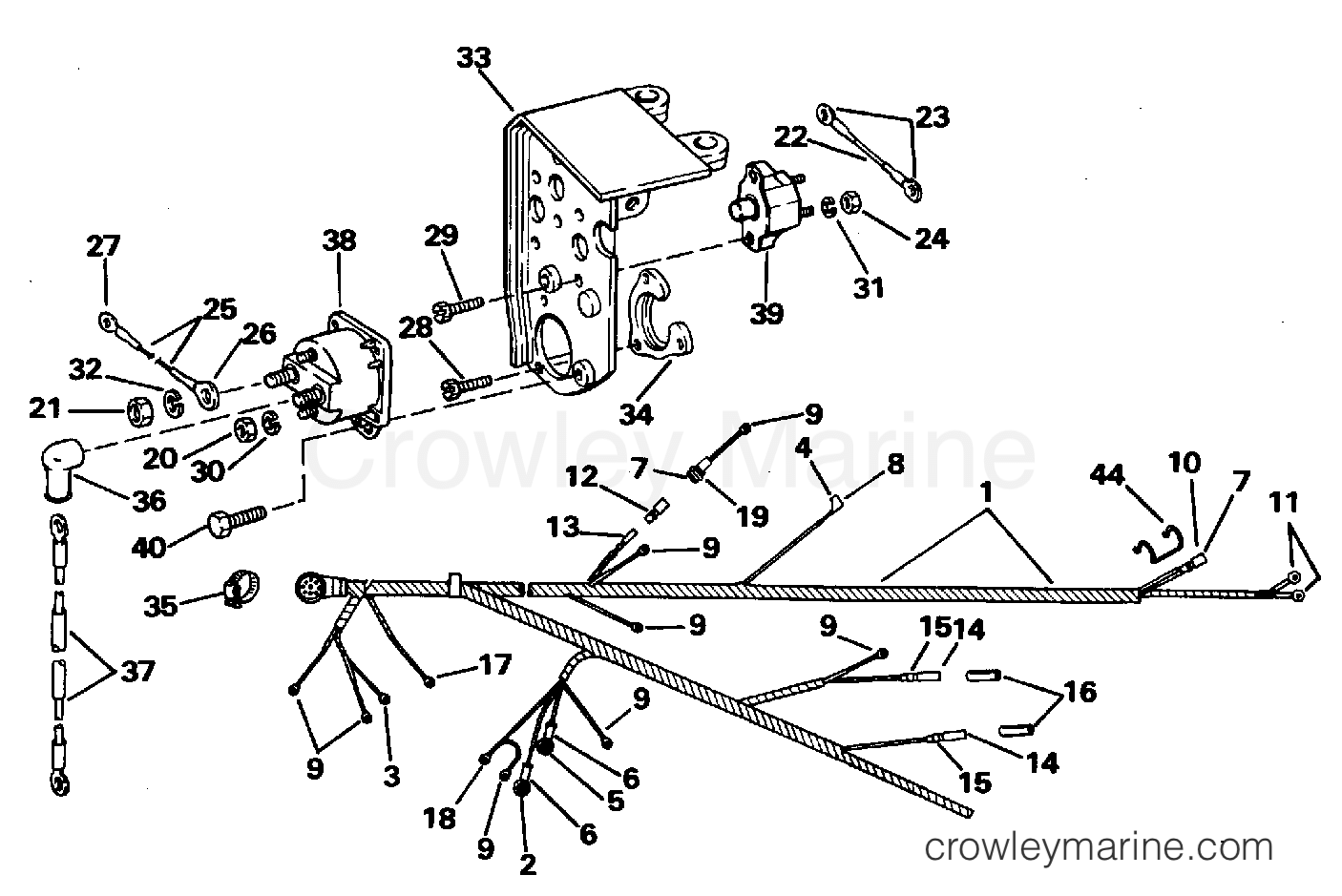 1995 Stern Drive 5 - 502APHUB - ENGINE WIRE HARNESS