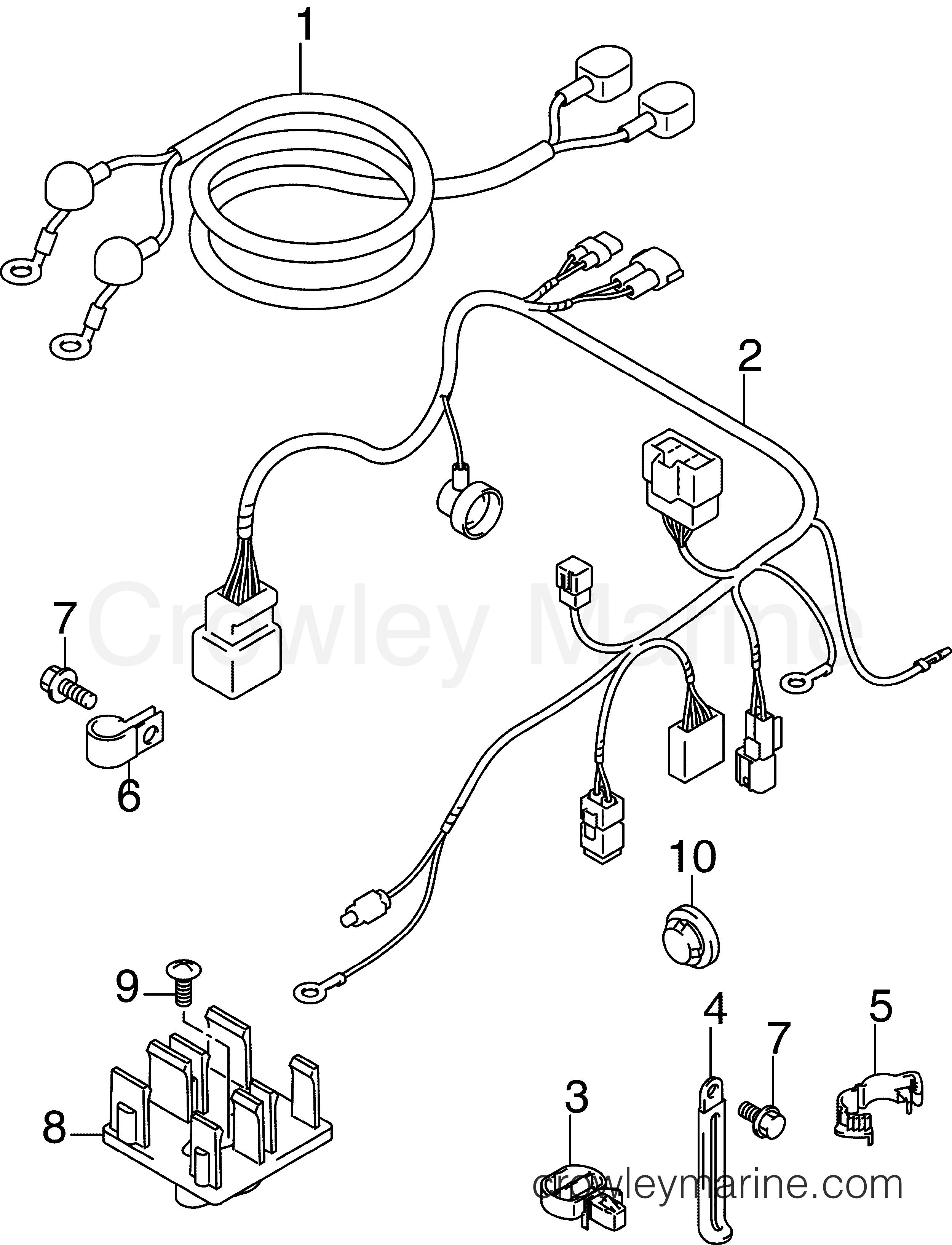 2006 Outboard 25 - J25E4SDC - ENGINE ELECTRICAL HARNESS