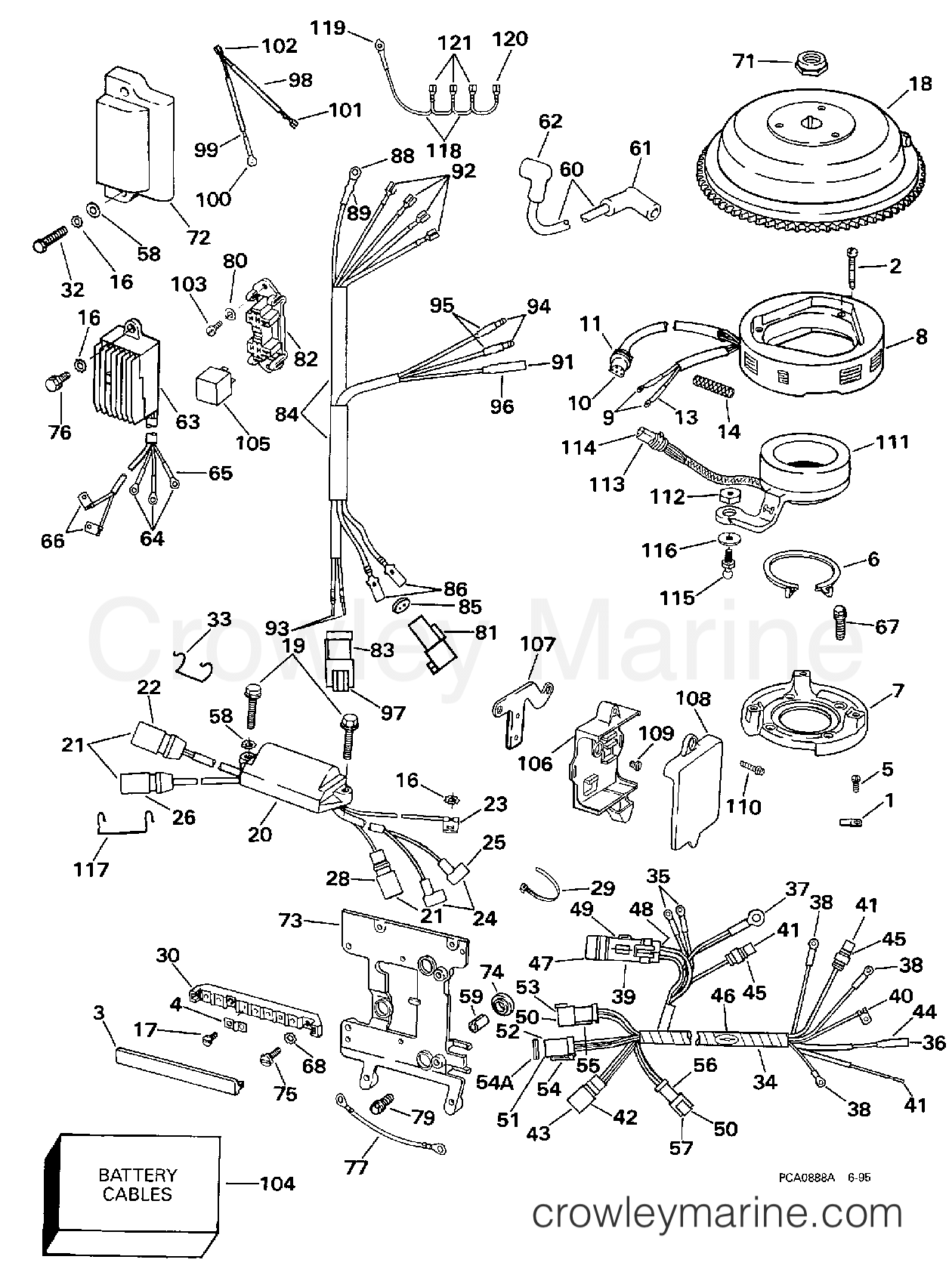 1998 Johnson Outboards 50 - X50ESLECC IGNITION SYSTEM -- 40-50 ELECTRIC START section