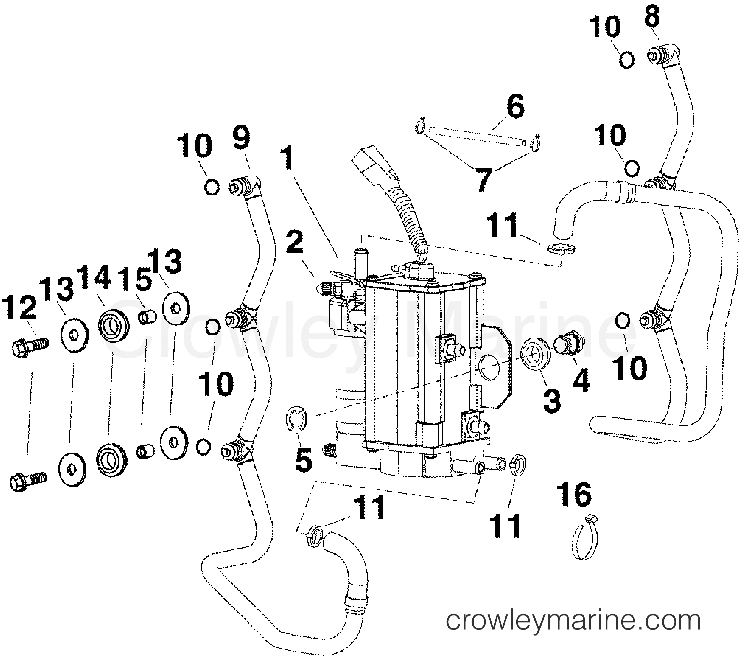 2006 Evinrude Outboards 75 - E75DPLSDA - FUEL PUMP & VAPOR SEPARATOR