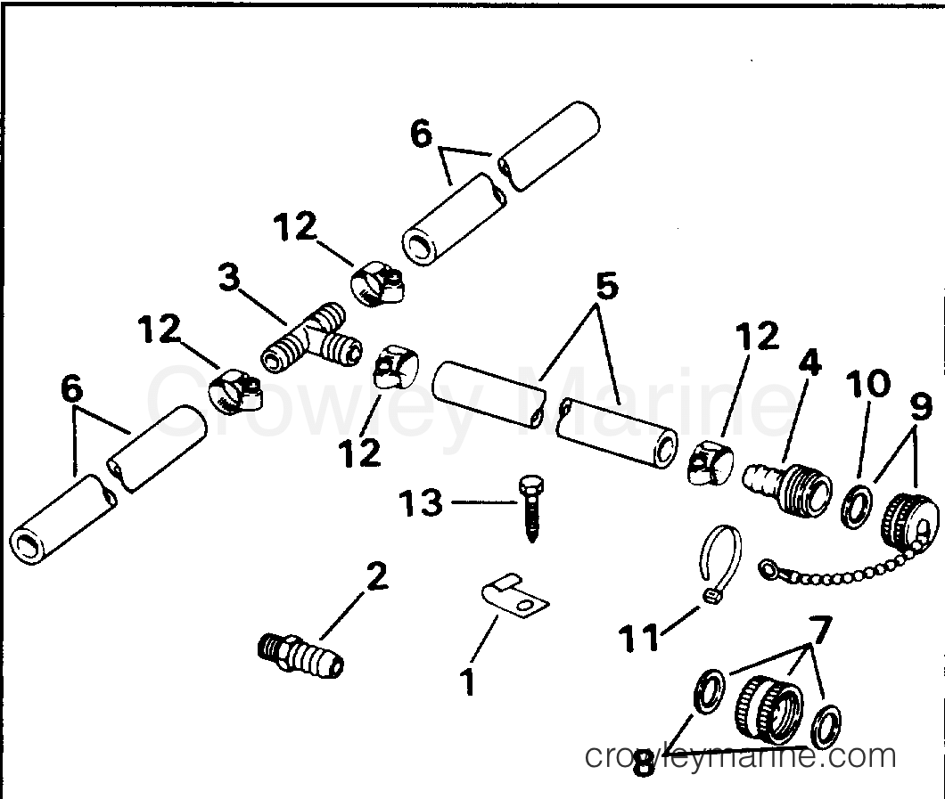 1996 Rigging OMC Stern Drive - All Models - ENGINE FLUSHING KIT - V6 & V8