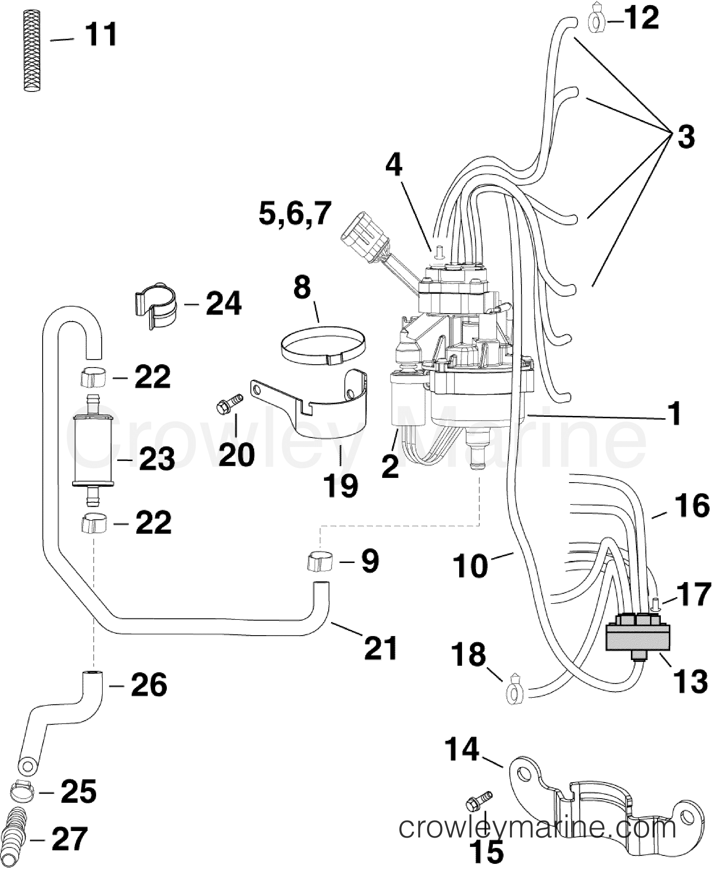 2010 Evinrude Outboards 150 - E150DBXISF OIL PUMP section
