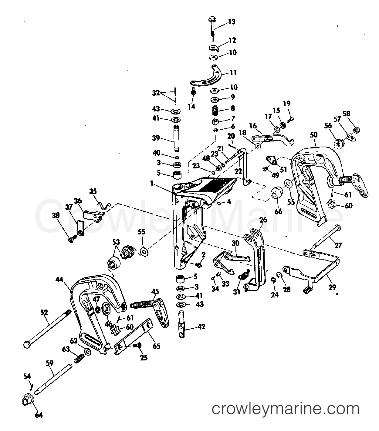 1973 Outboard 9.5 - 9322B - STERN BRACKET