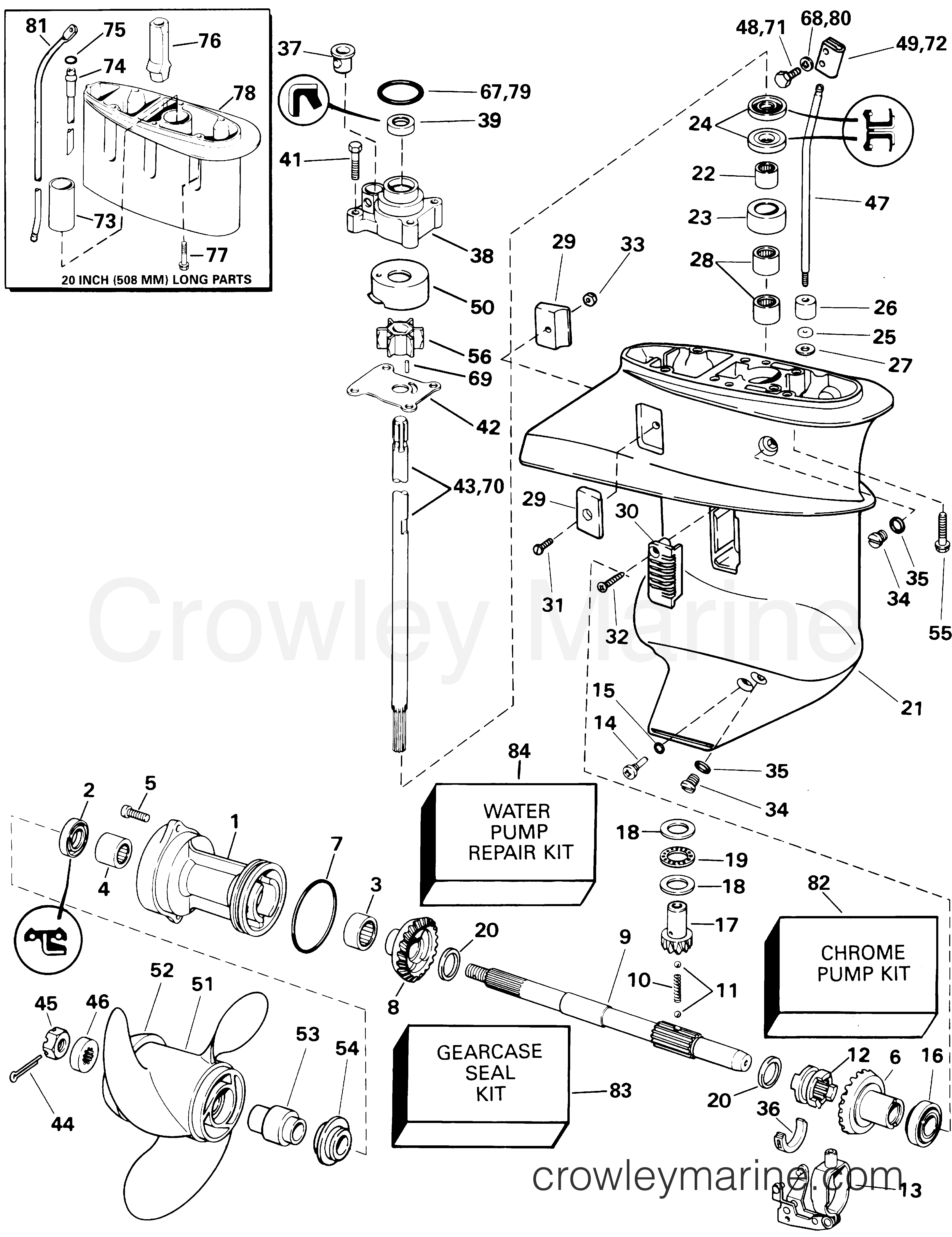 2001 Outboard 8 - E8R4SIE - GEARCASE