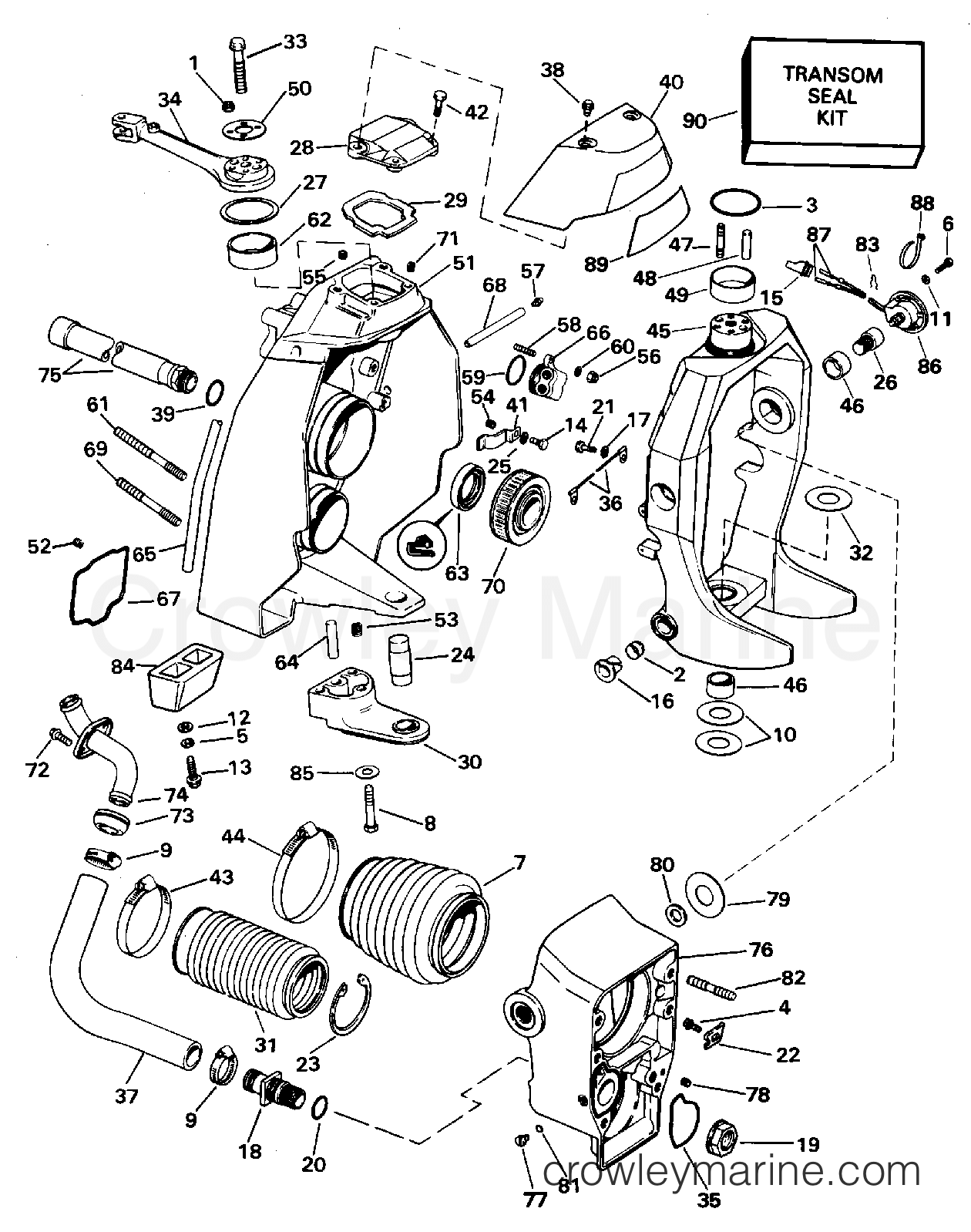 1995 Stern Drive 5.8 - 58FBPHUB - TRANSOM MOUNT