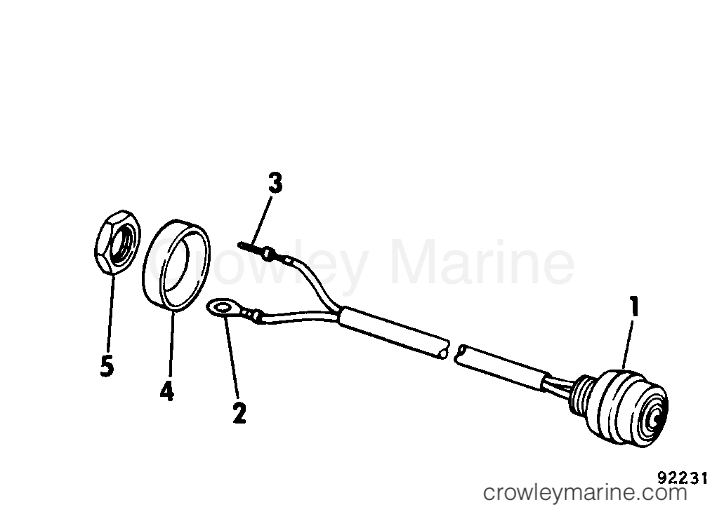 1979 Outboard 35 - 35902A - SHORTING SWITCH